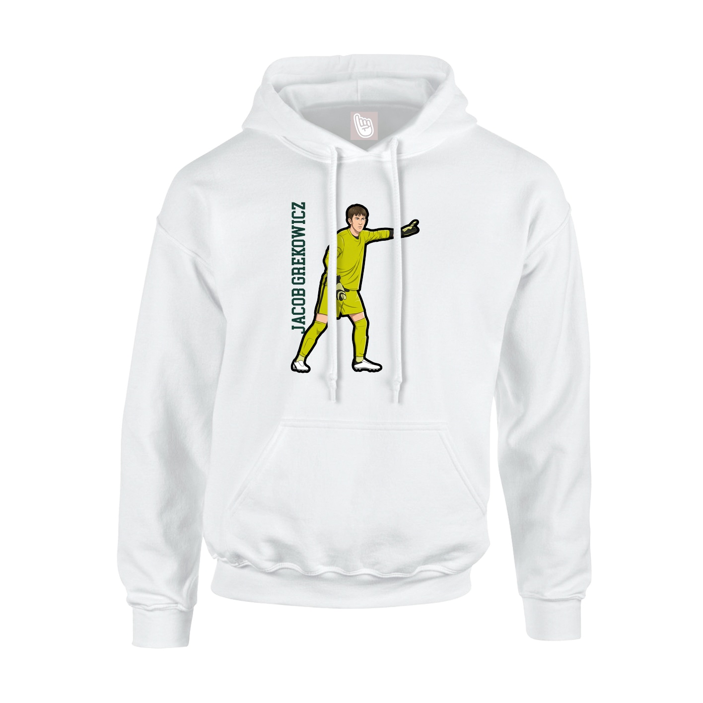 Hoodie — Name Vertical in White