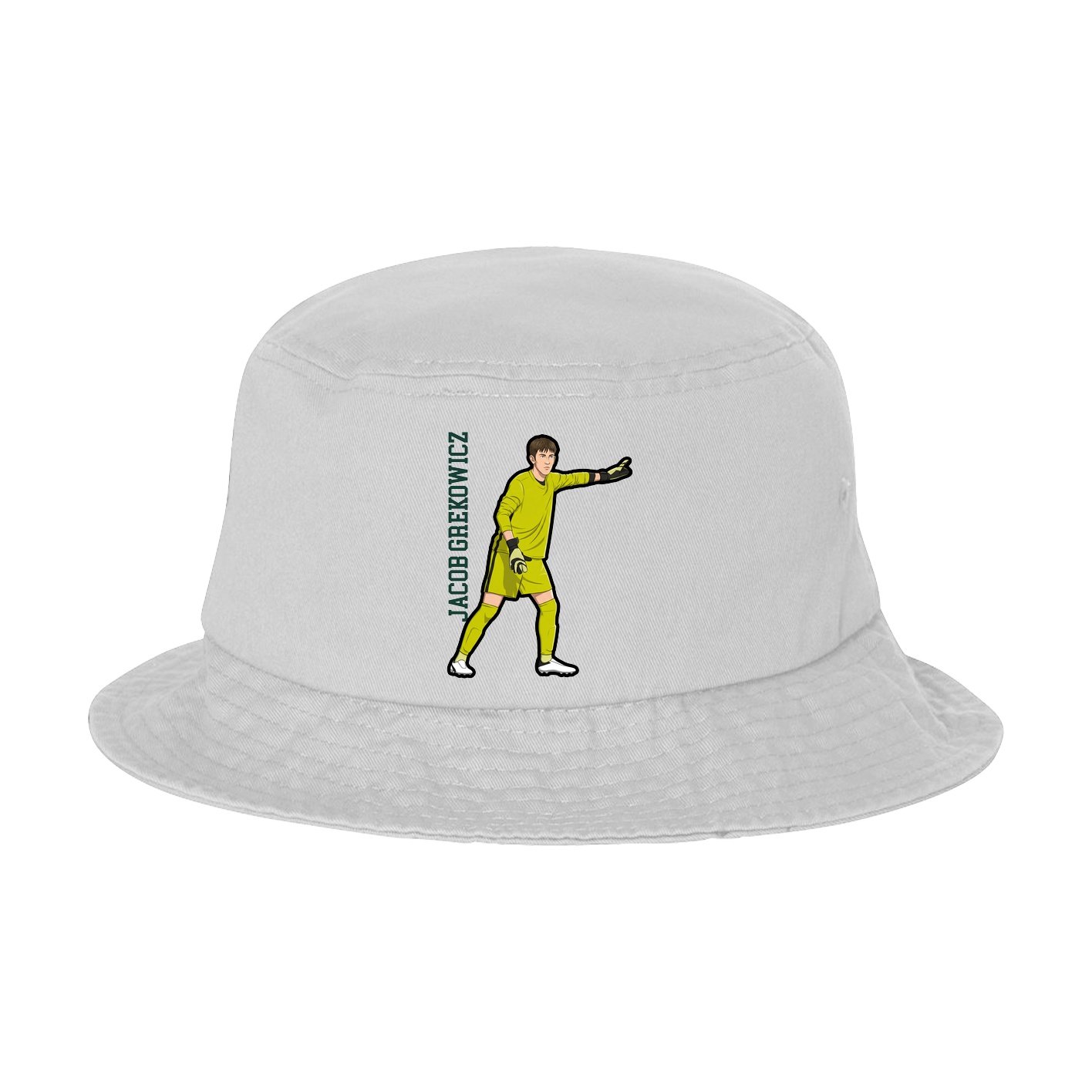 Bucket Cap — Name Vertical in White