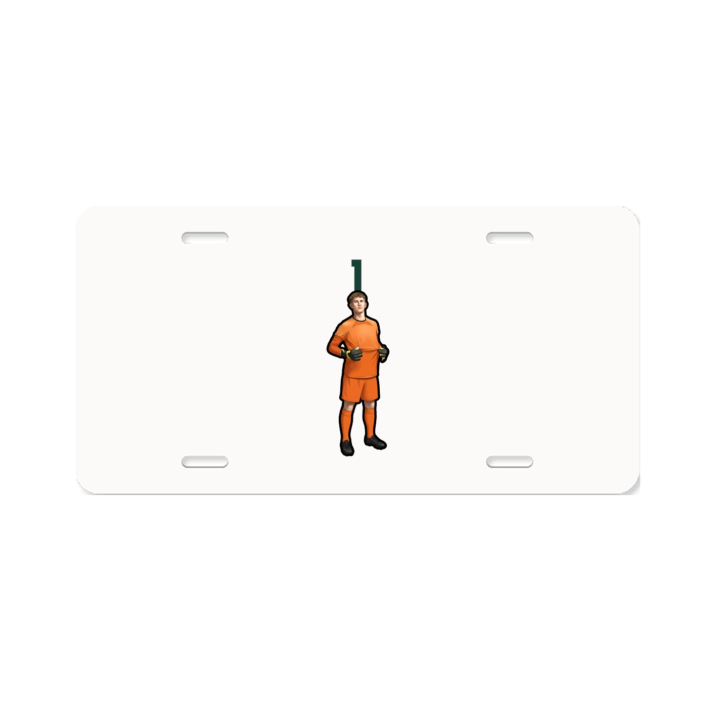 License Plate — Number Top in Classic