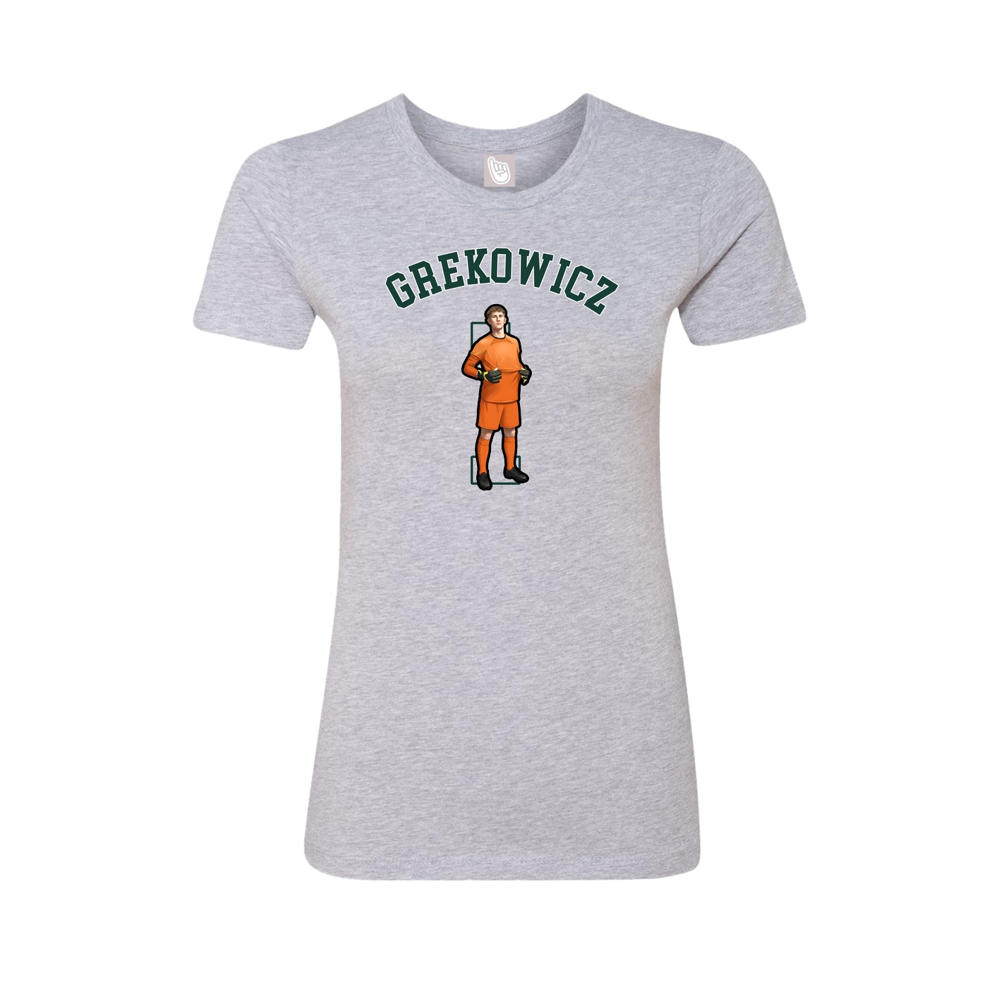 Fitted Women's Tee — Shirsey Arch in Grey