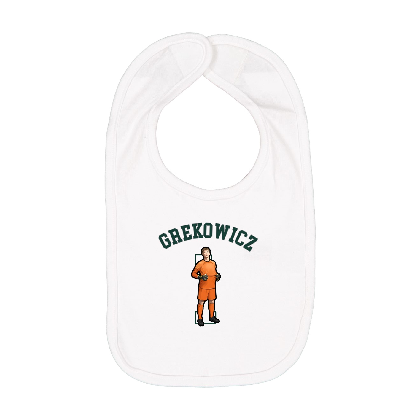 Infant Bib — Shirsey Arch in White