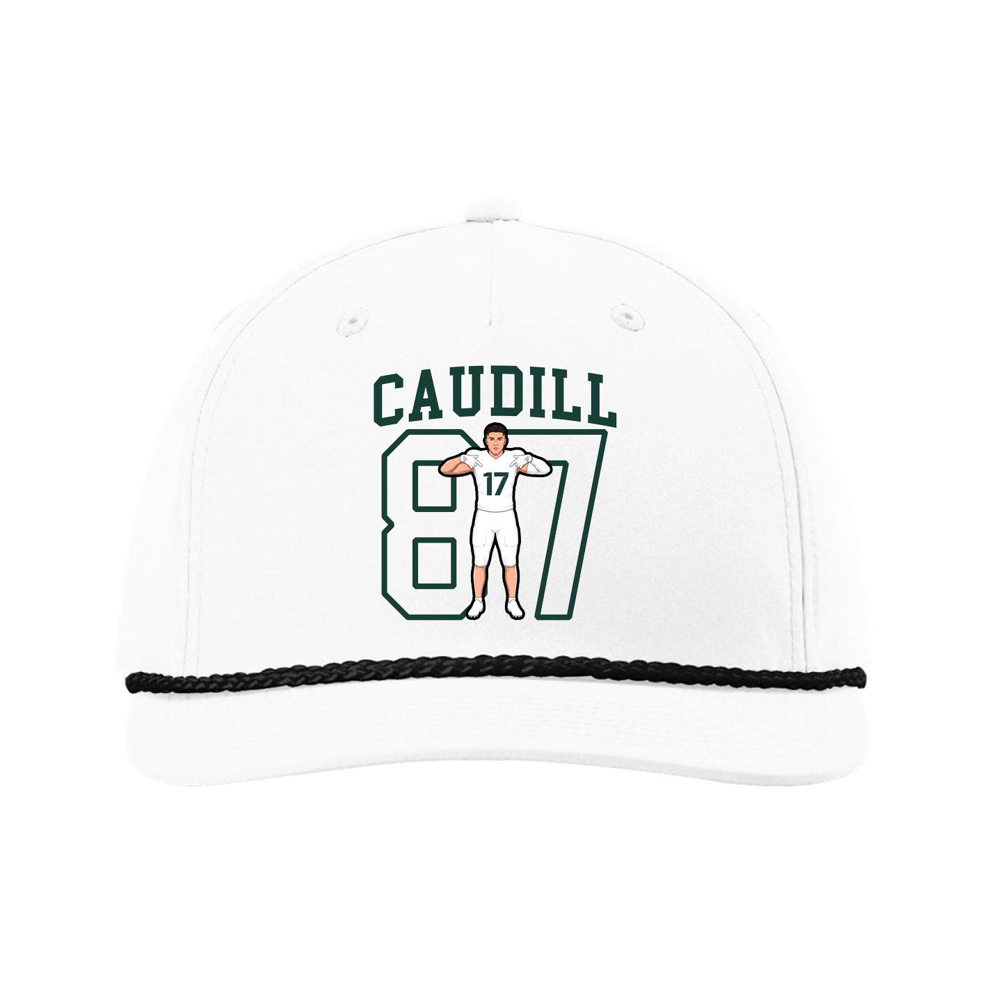 Five-Panel Classic Rope Cap — Shirsey in White