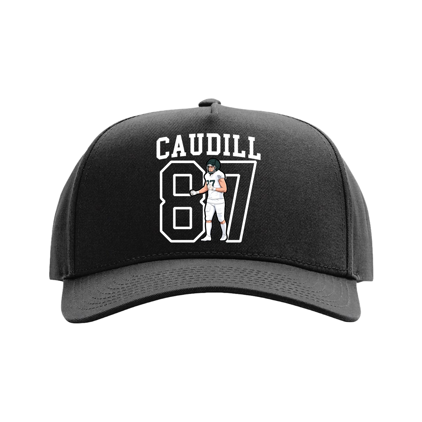 Full Fabric Five-Panel Champ Cap — Shirsey in Black