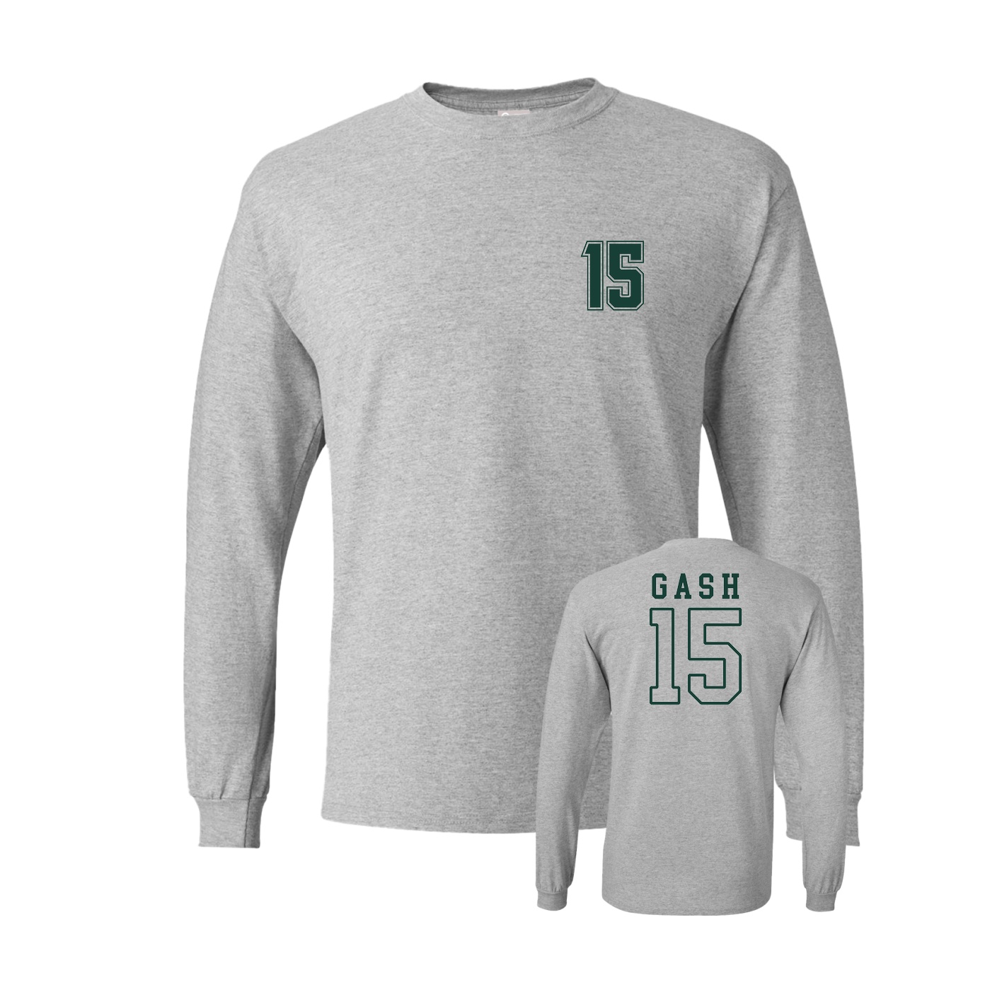 Long Sleeve Tee — Chest Back in Grey