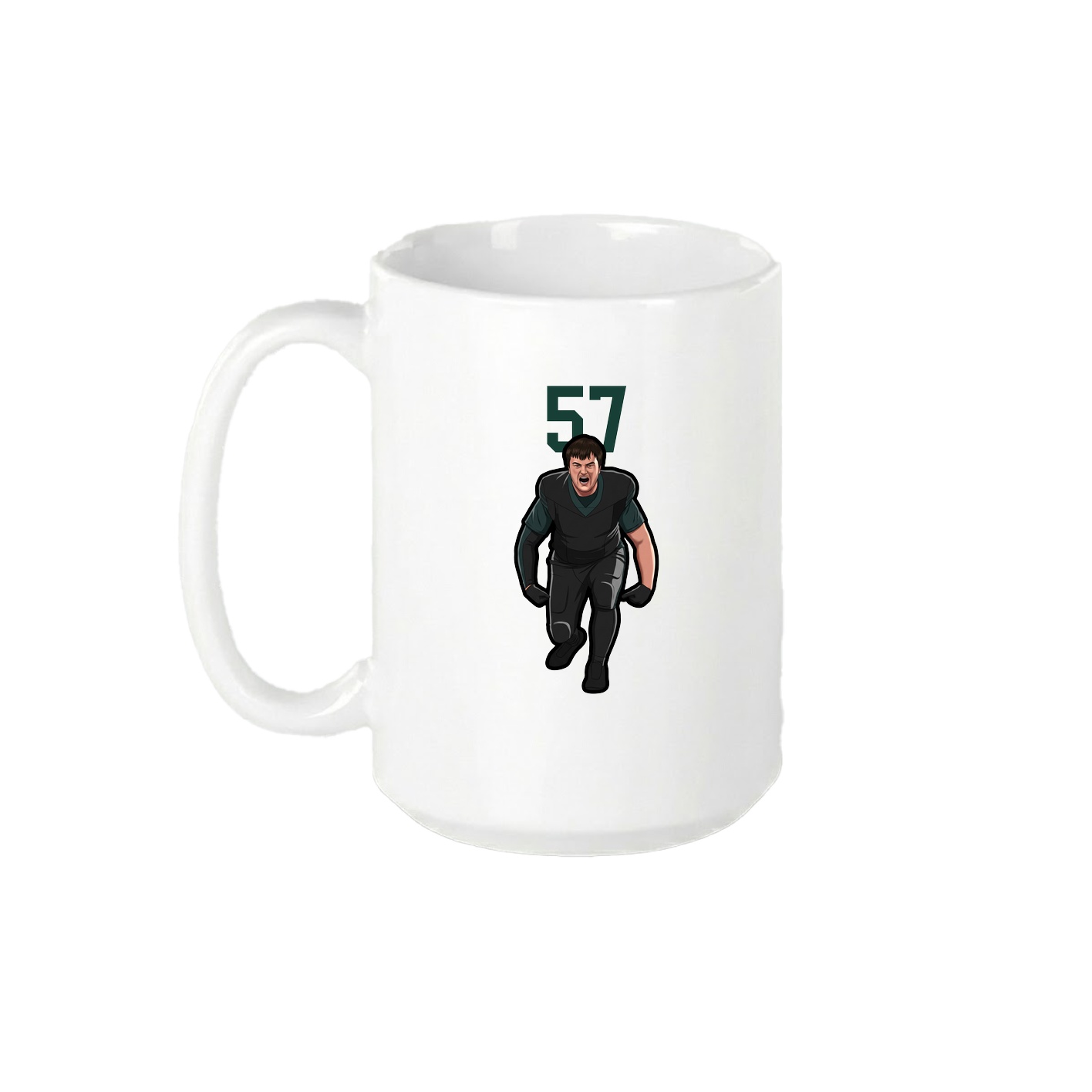 15oz Coffee Mug — Number Top in White