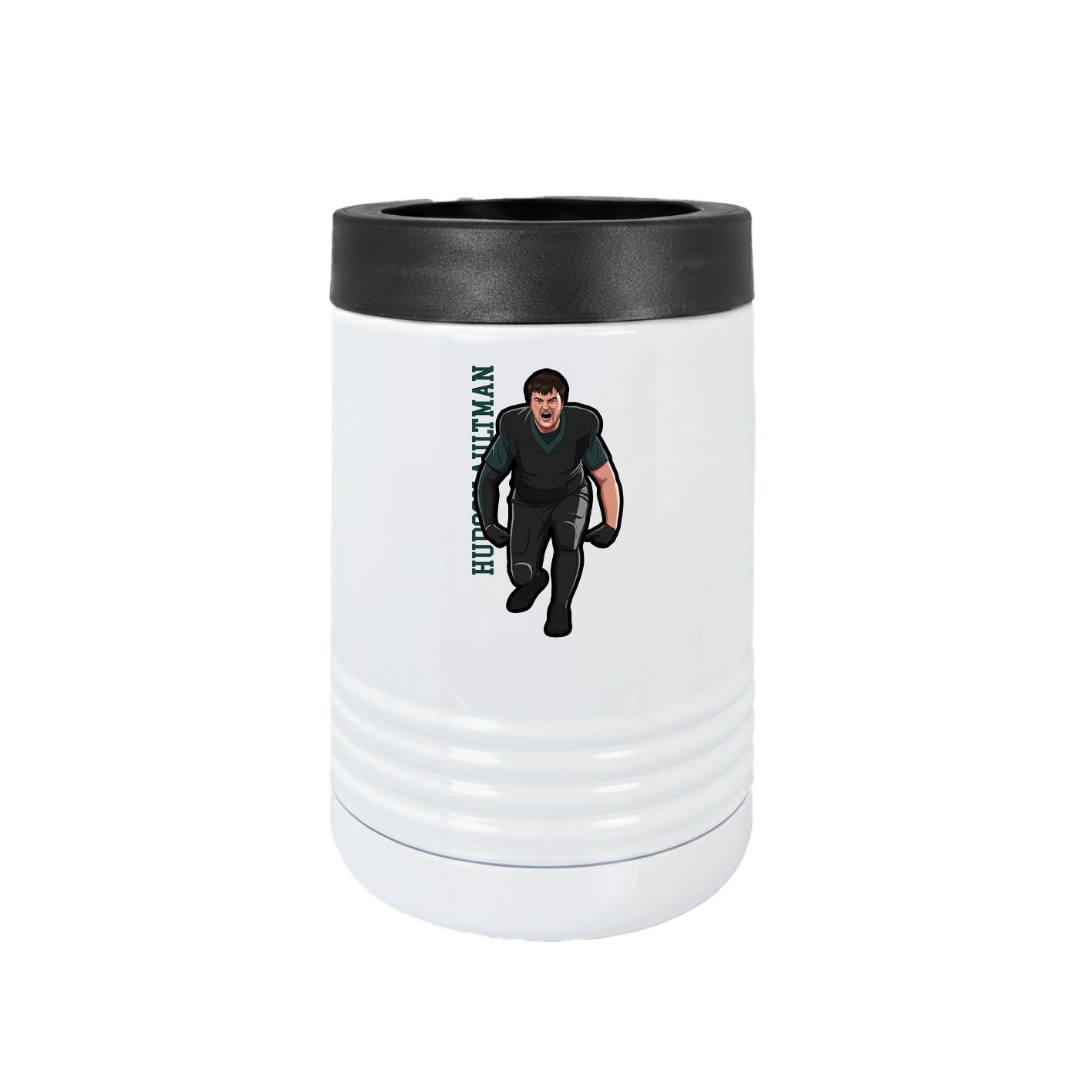 Beverage Holder — Name Vertical in White