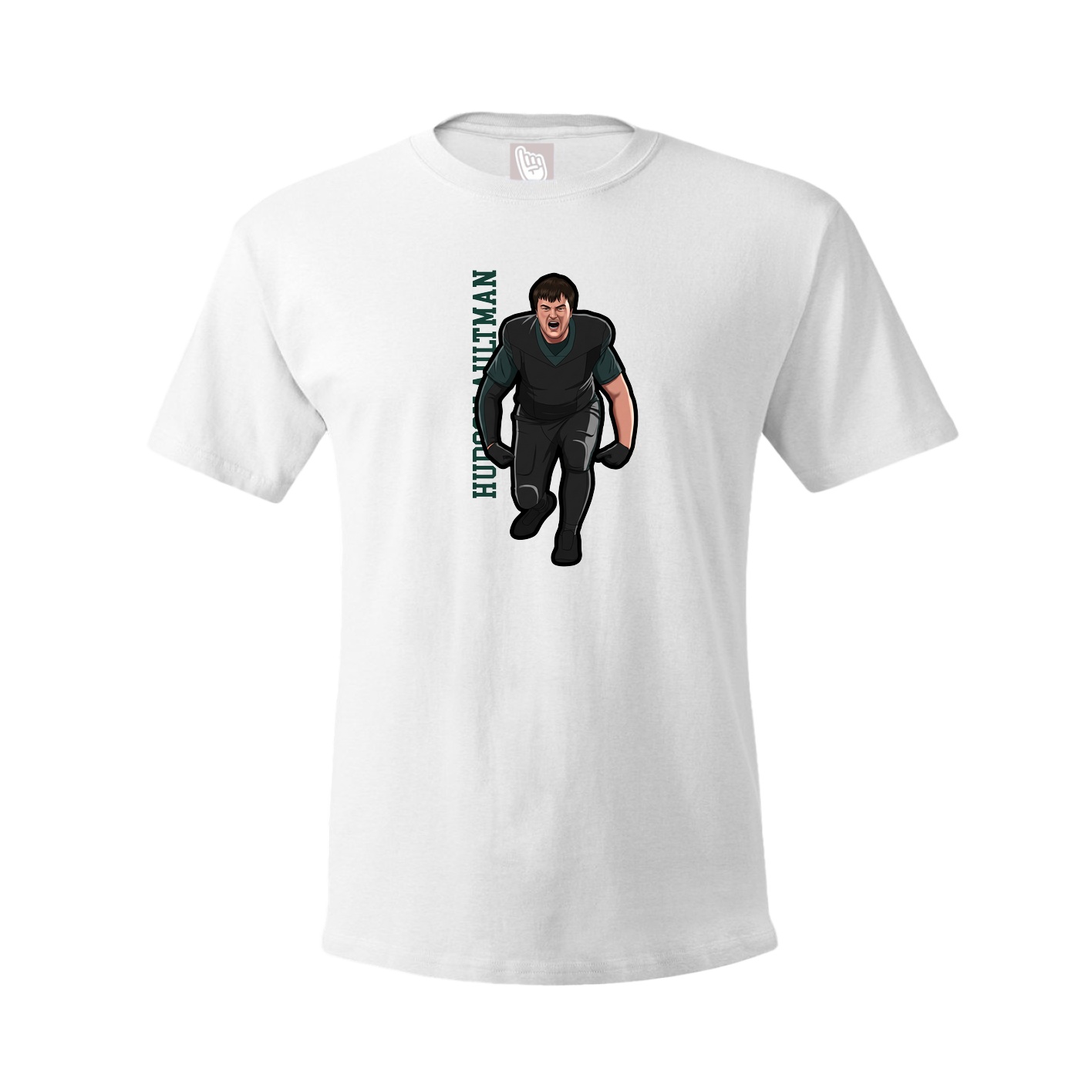 Tee — Name Vertical in White