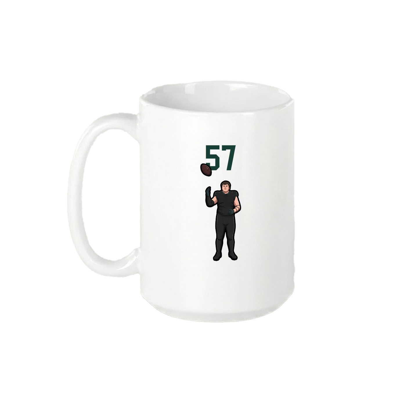 15oz Coffee Mug — Number Top in White