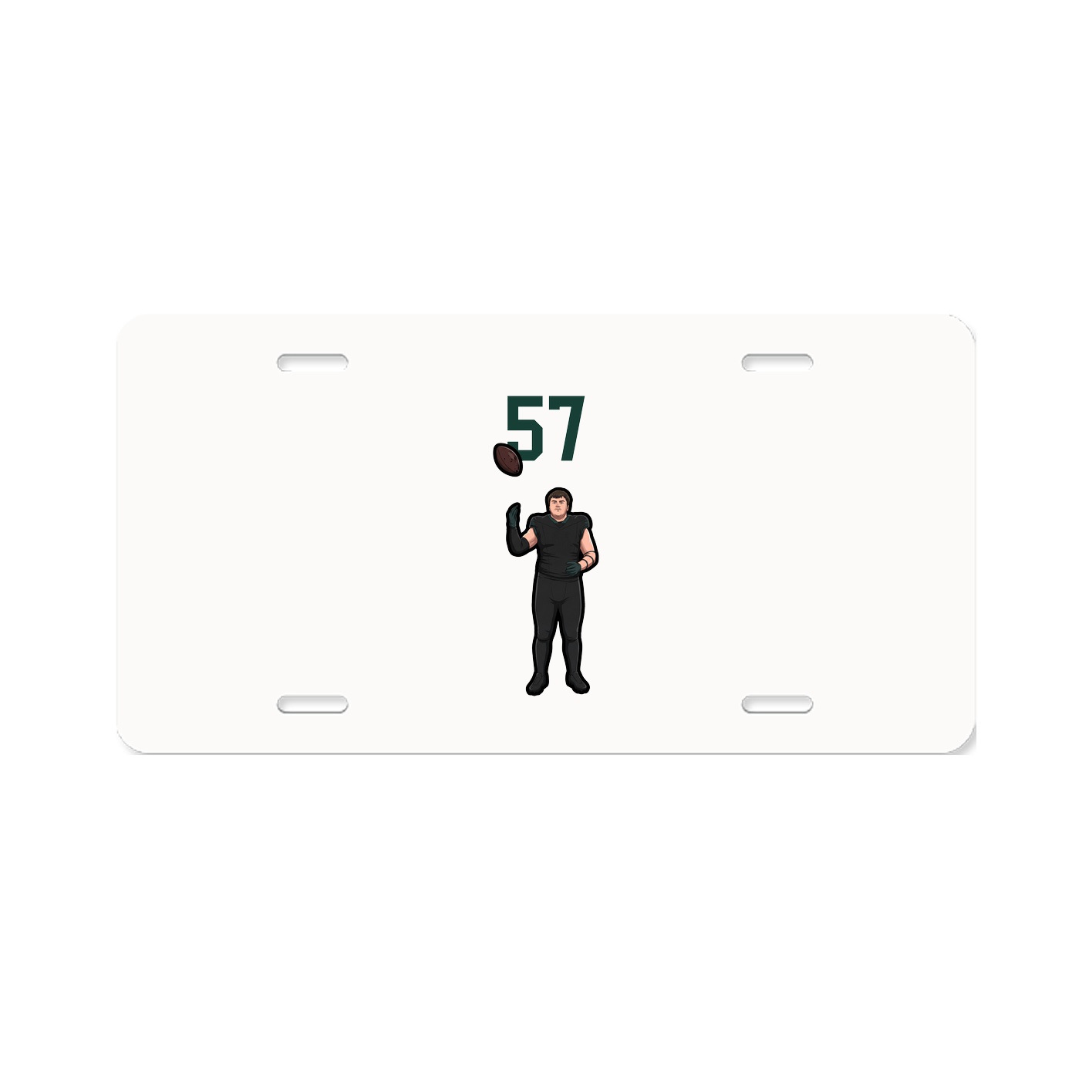 License Plate — Number Top in Classic