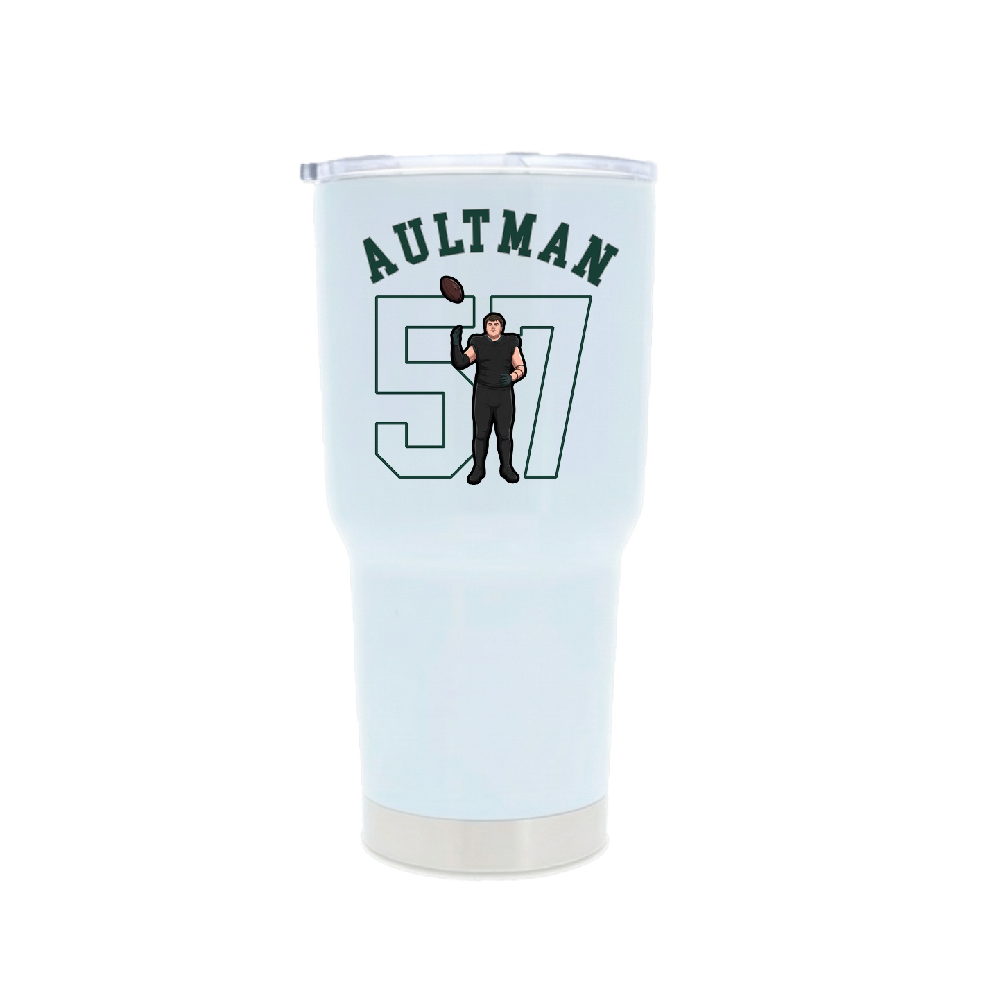 30oz Stainless Steel Tumbler — Shirsey Arch in White