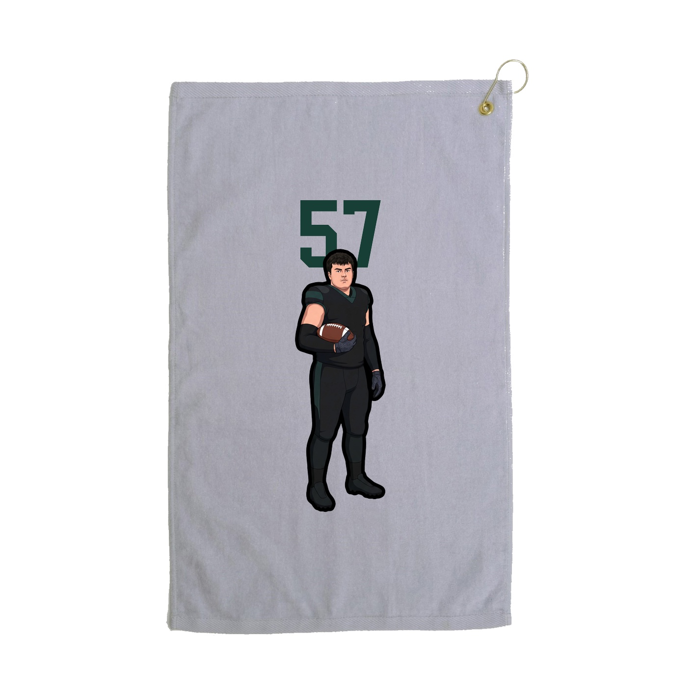 Golf Towel — Number Top in Grey