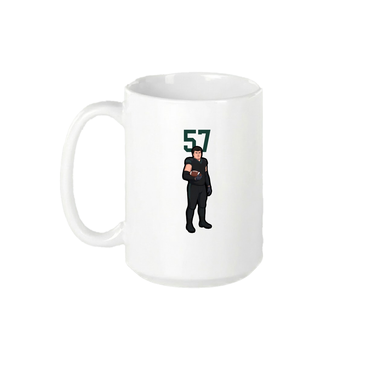 15oz Coffee Mug — Number Top in White