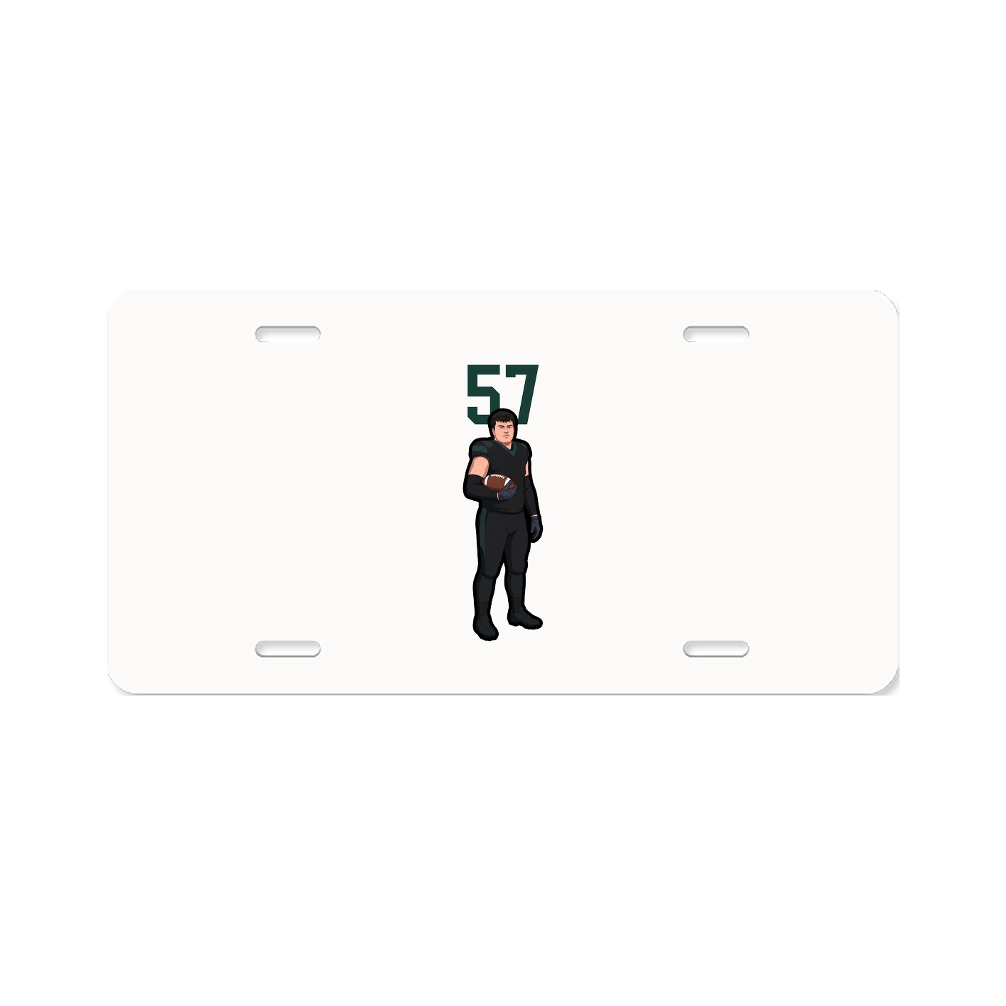 License Plate — Number Top in Classic