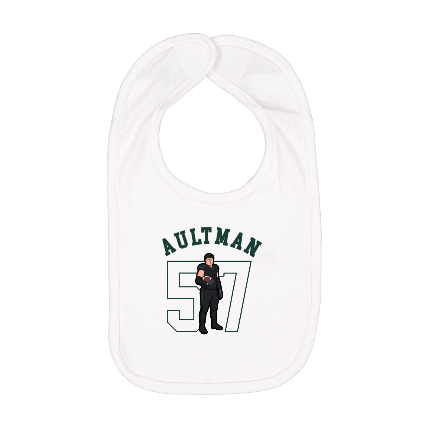 Infant Bib — Shirsey Arch in White