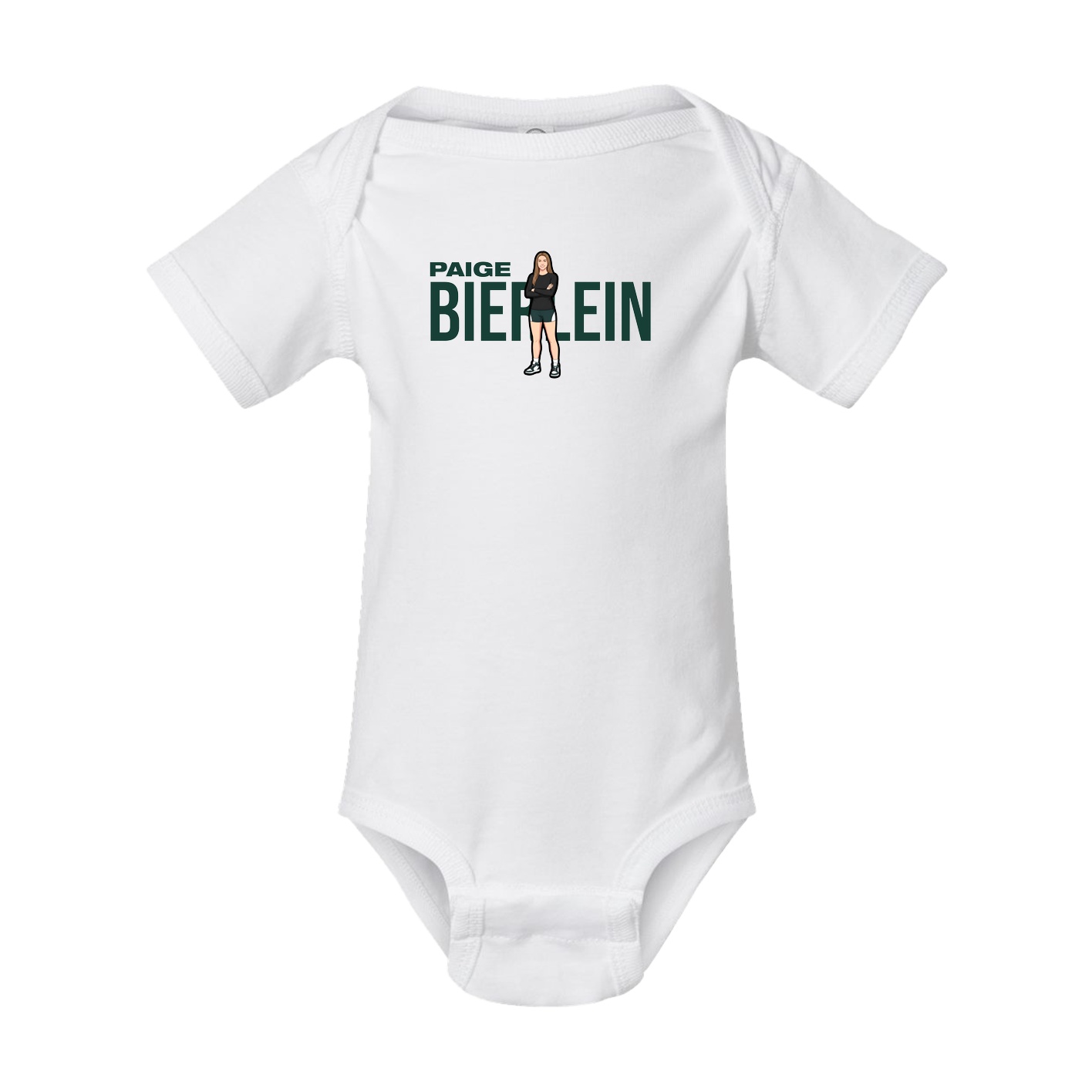 Baby Onesie — Player Name in White