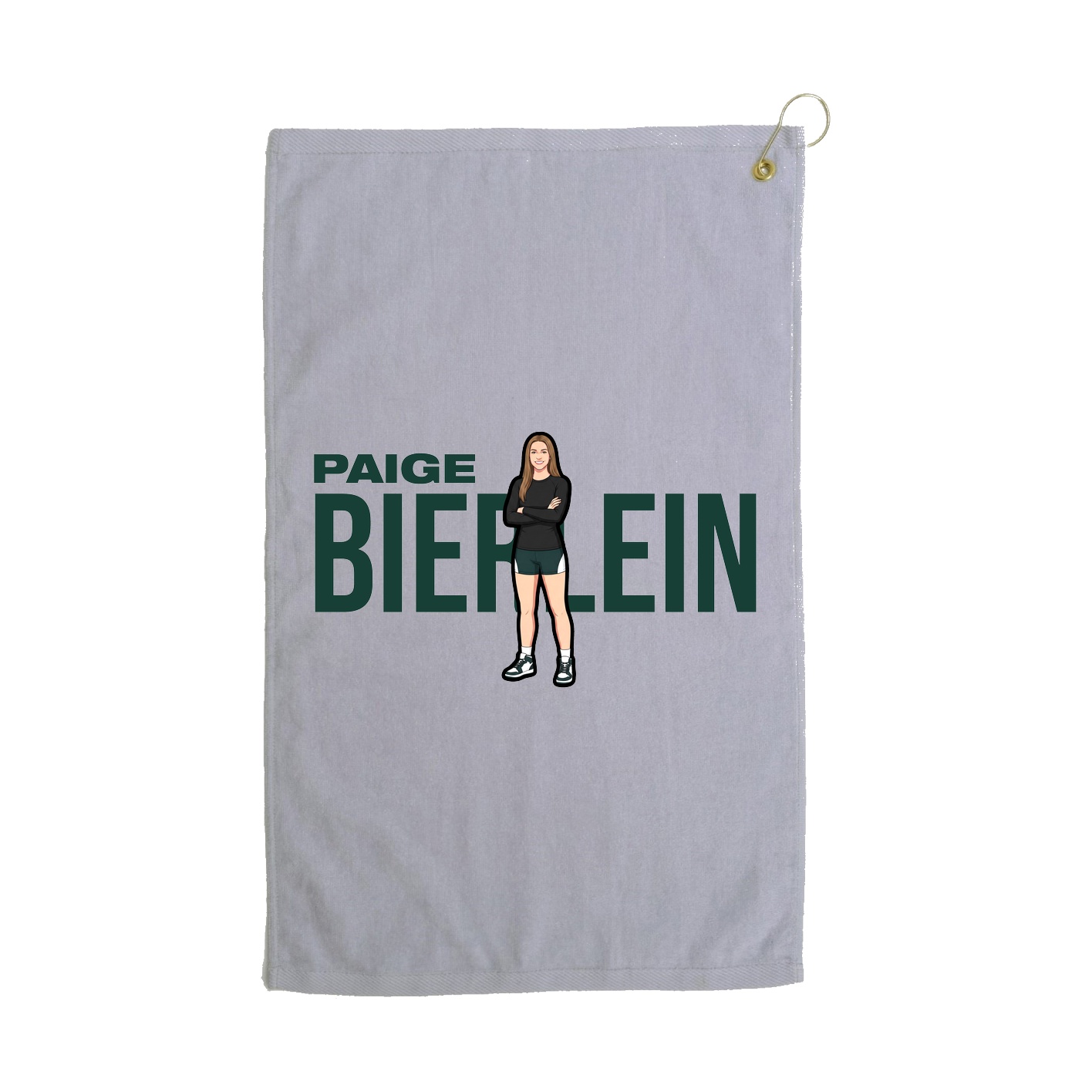 Golf Towel — Player Name in Grey