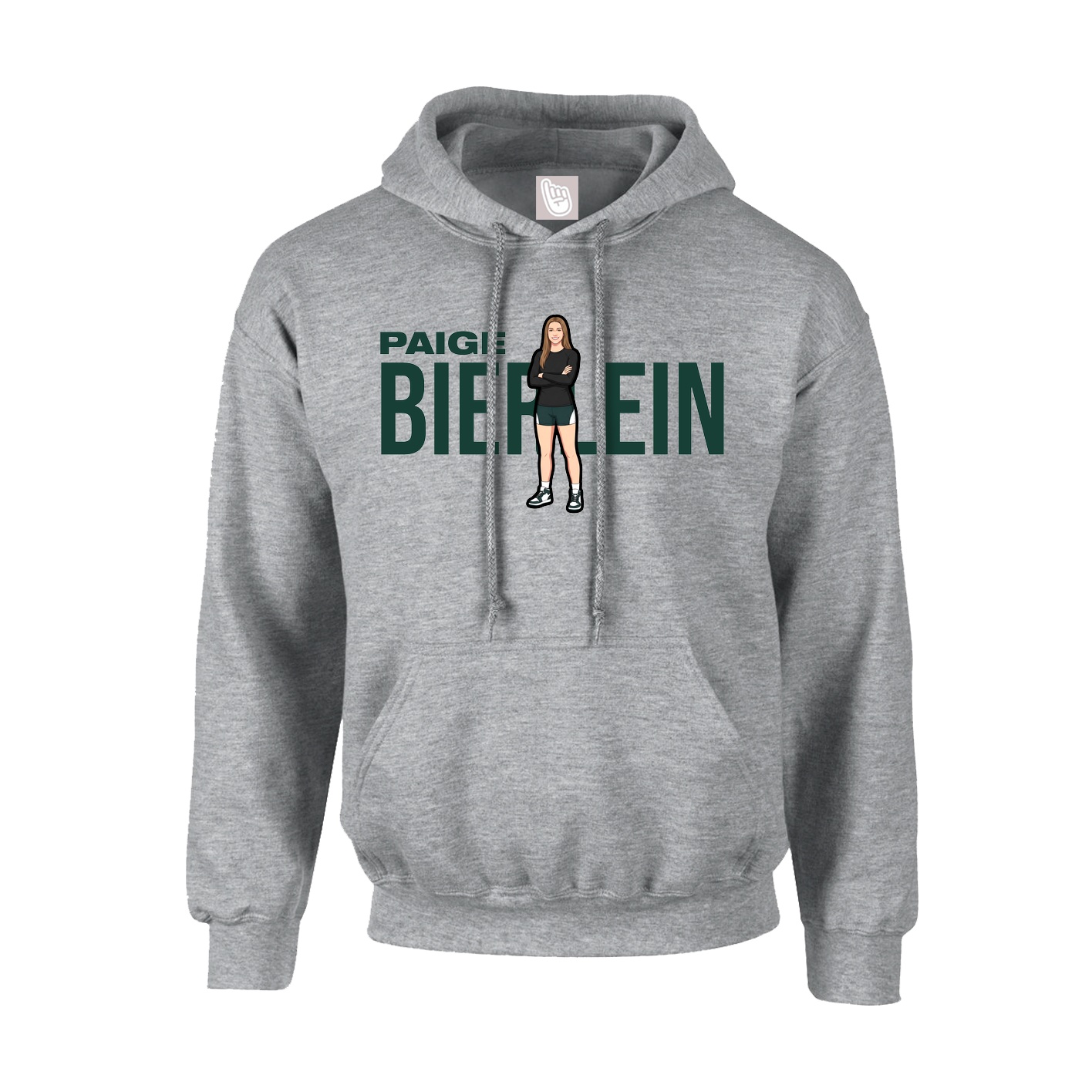 Youth Hoodie — Player Name in Grey