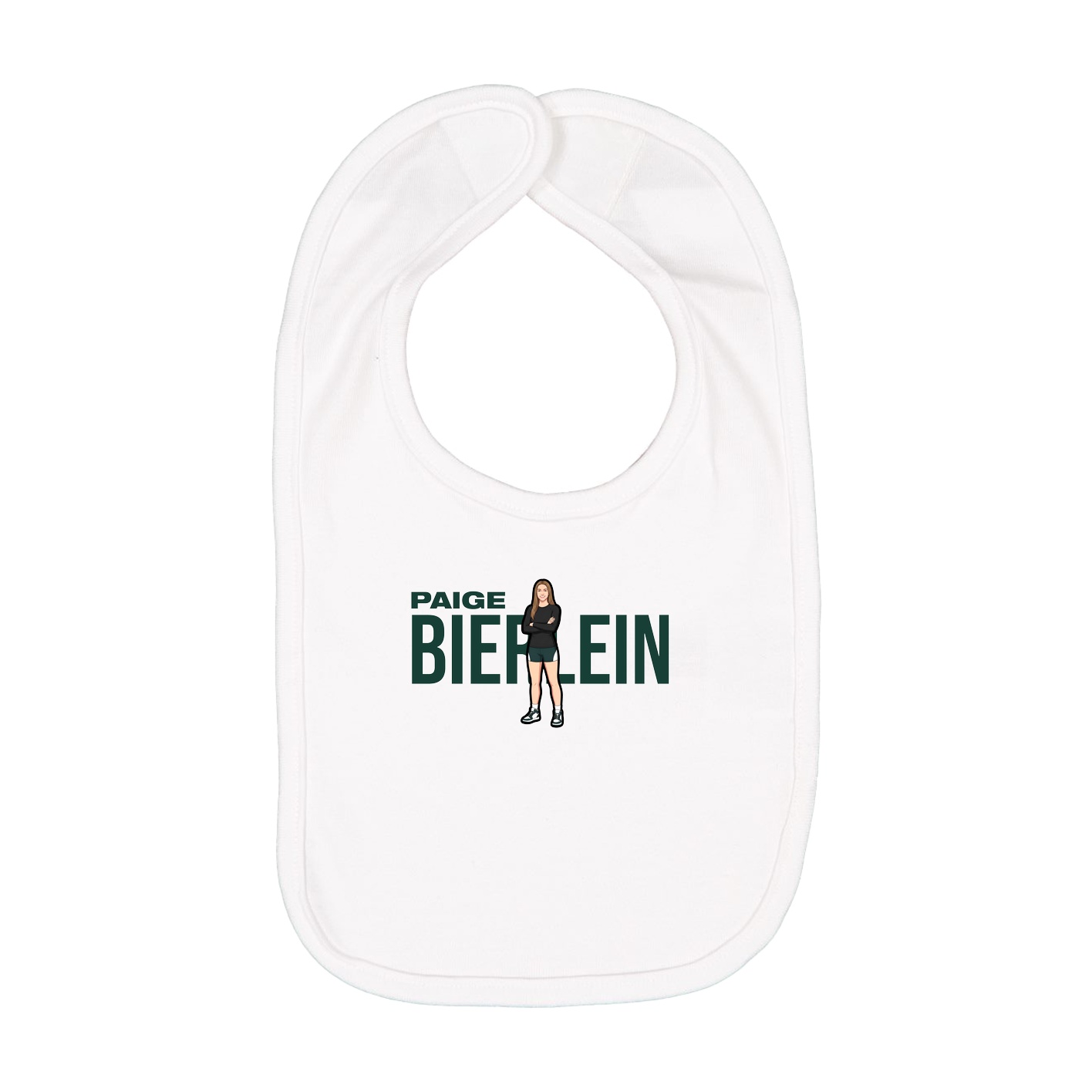 Infant Bib — Player Name in White