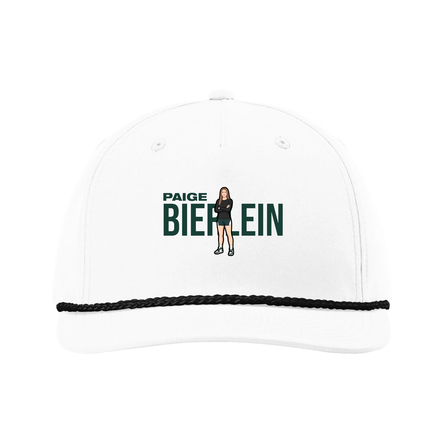 Five-Panel Classic Rope Cap — Player Name in White