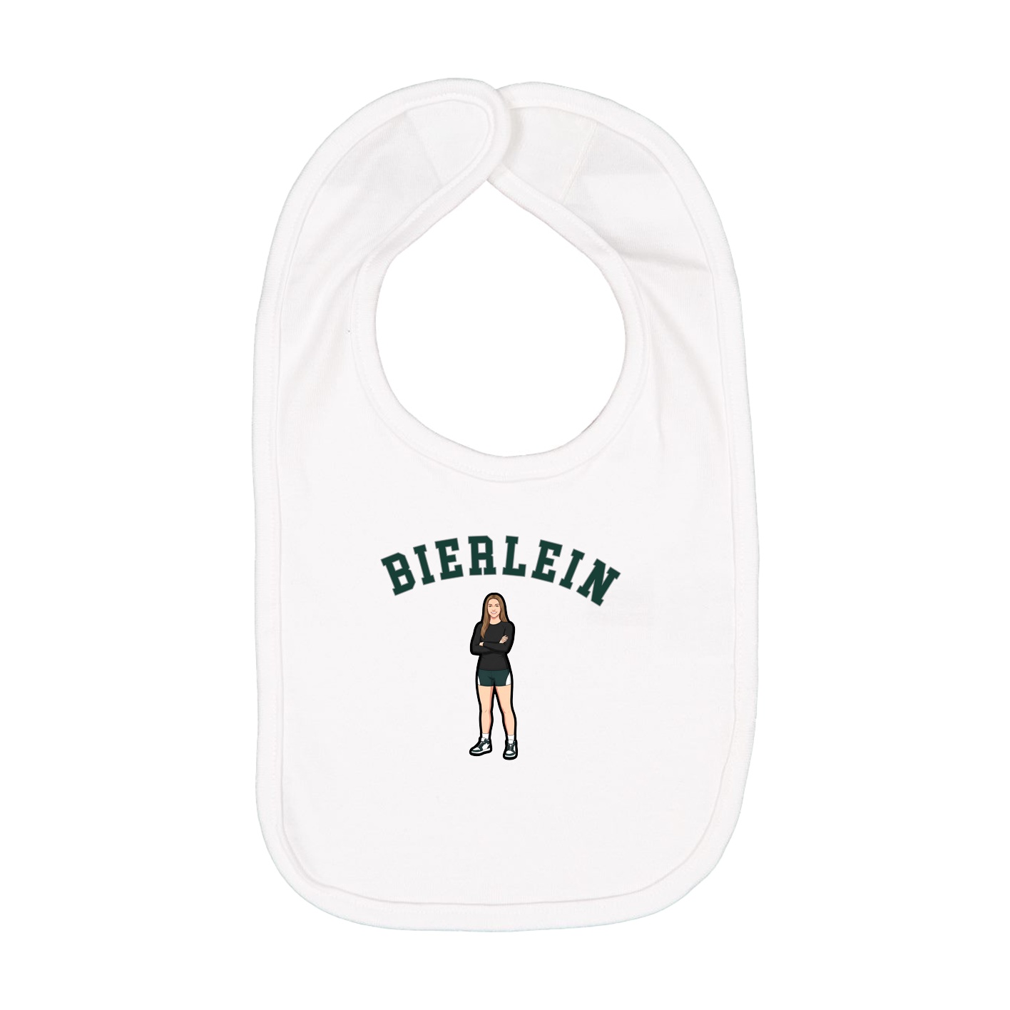 Infant Bib — Shirsey Arch in White