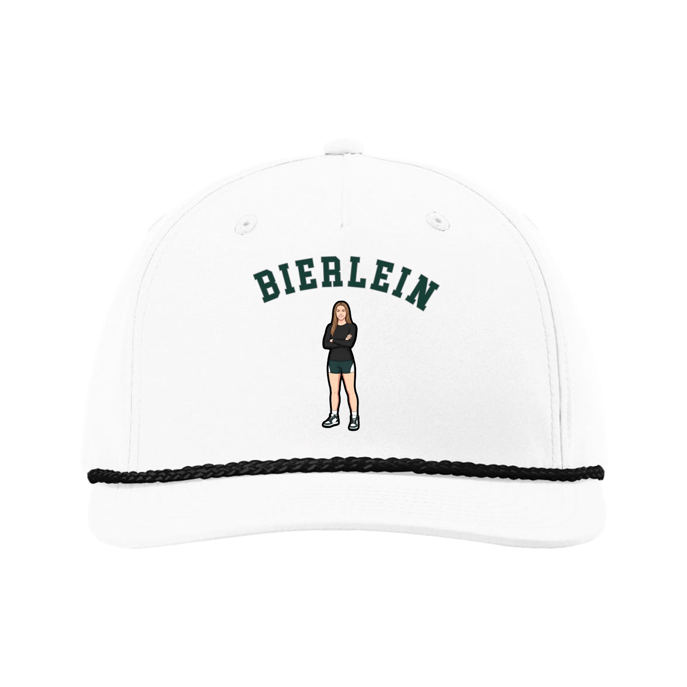 Five-Panel Classic Rope Cap — Shirsey Arch in White