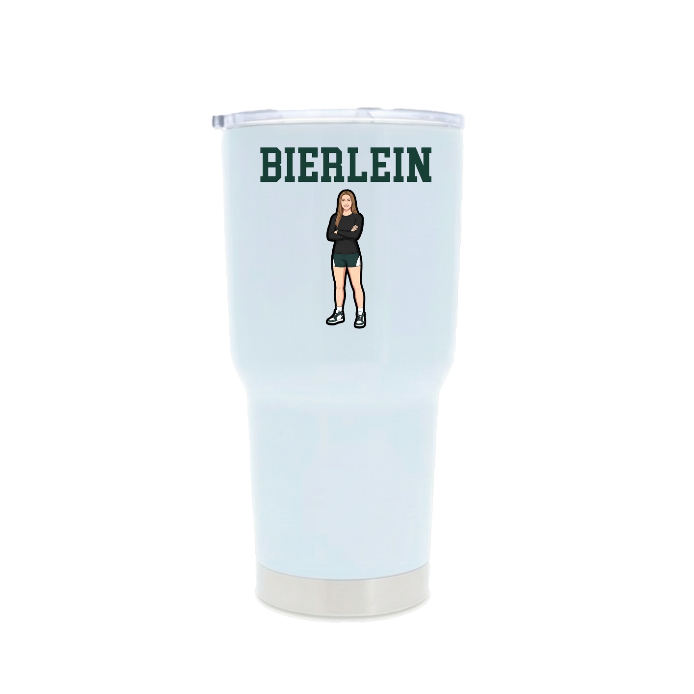 30oz Stainless Steel Tumbler — Shirsey in White