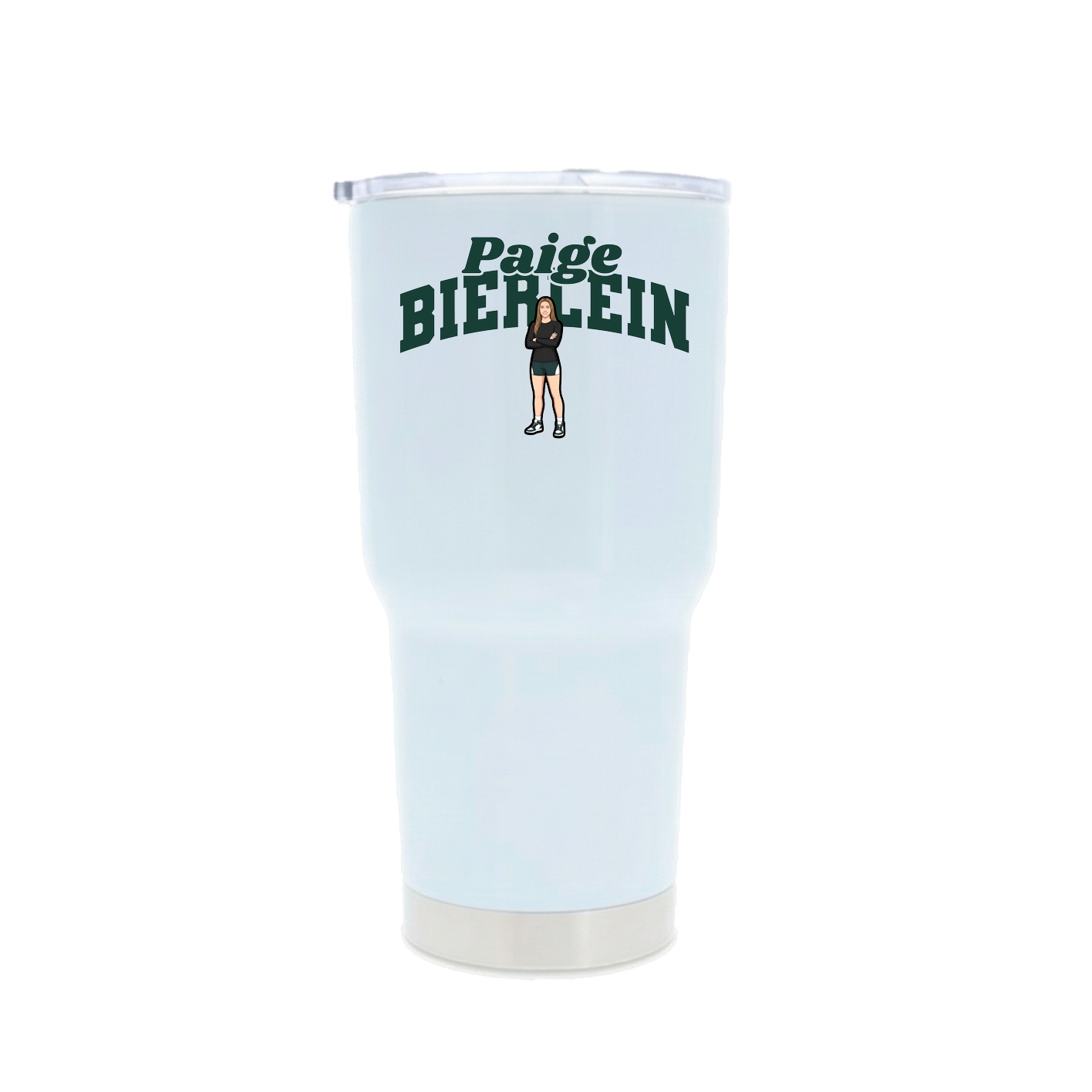 30oz Stainless Steel Tumbler — Signature Arch in White