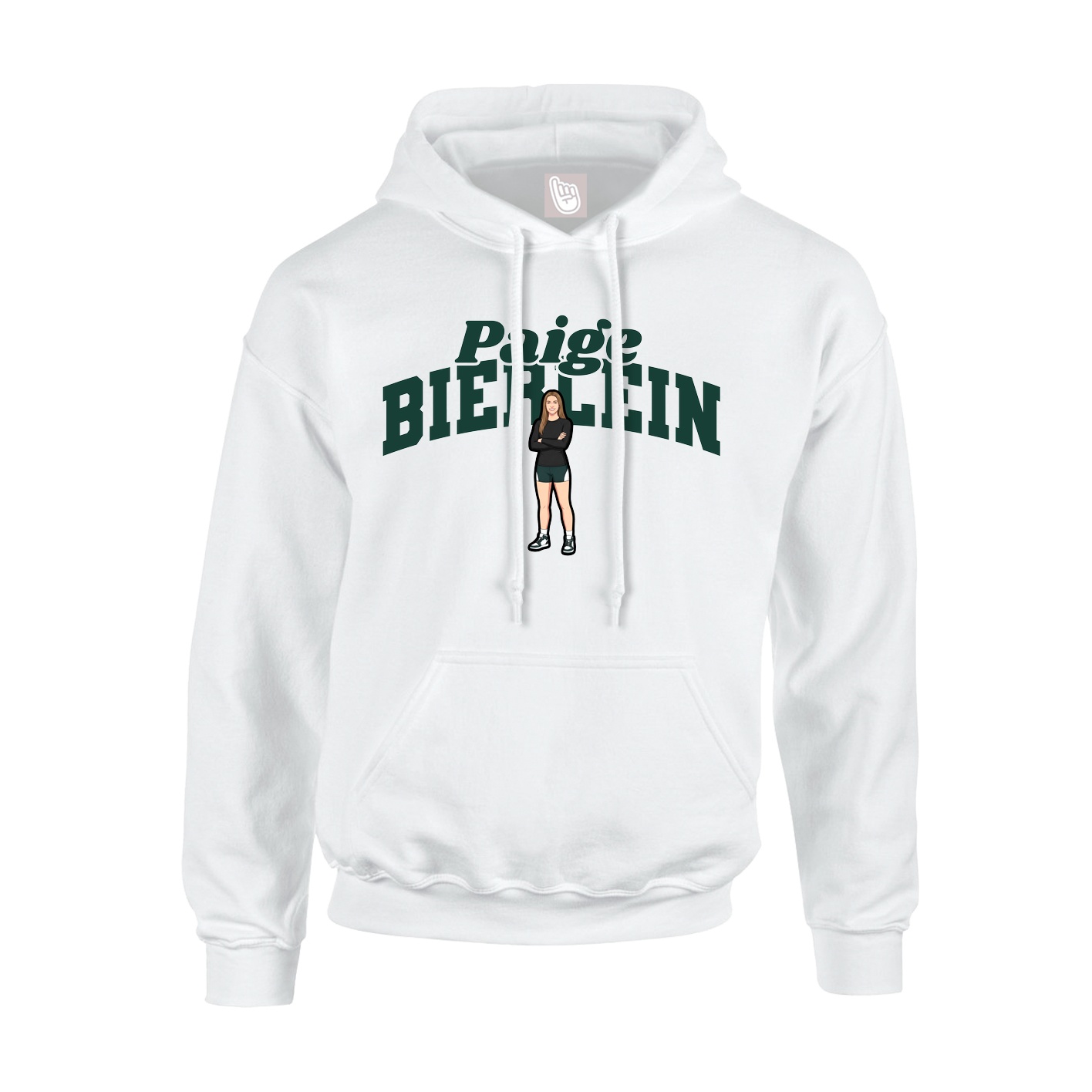 Youth Hoodie — Signature Arch in White