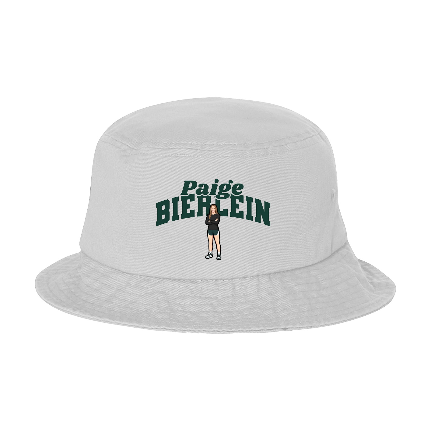 Bucket Cap — Signature Arch in White