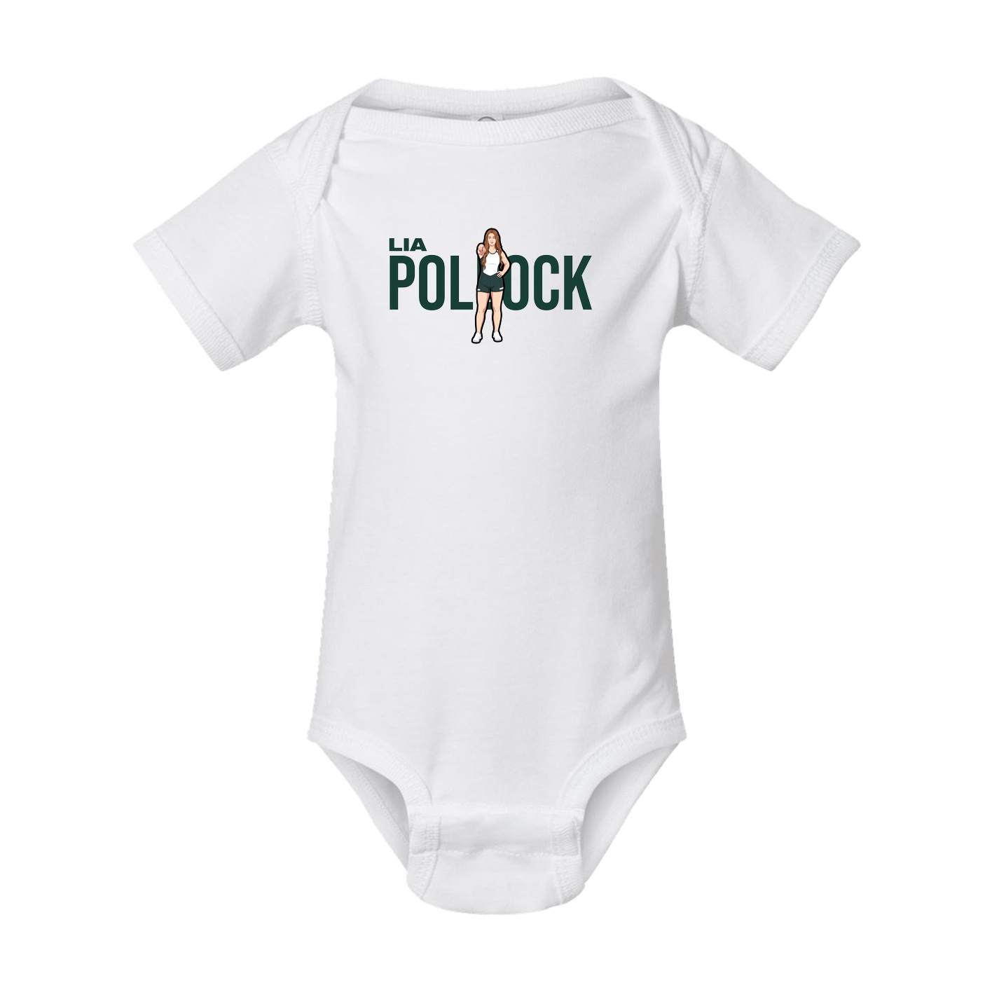 Baby Onesie — Player Name in White