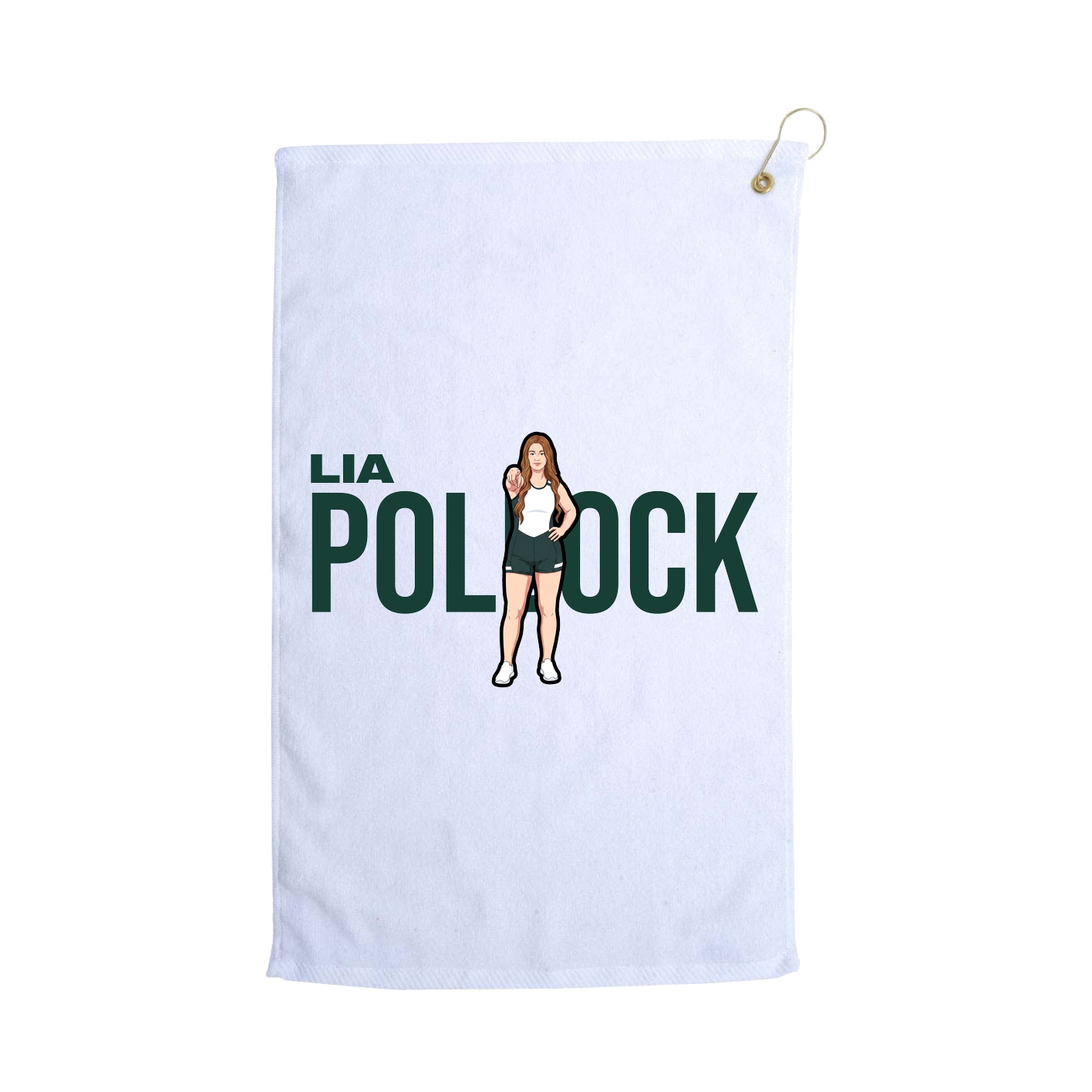 Golf Towel — Player Name in White