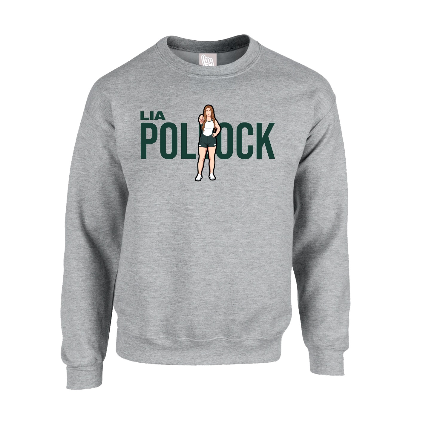 Fleece Crew — Player Name in Grey