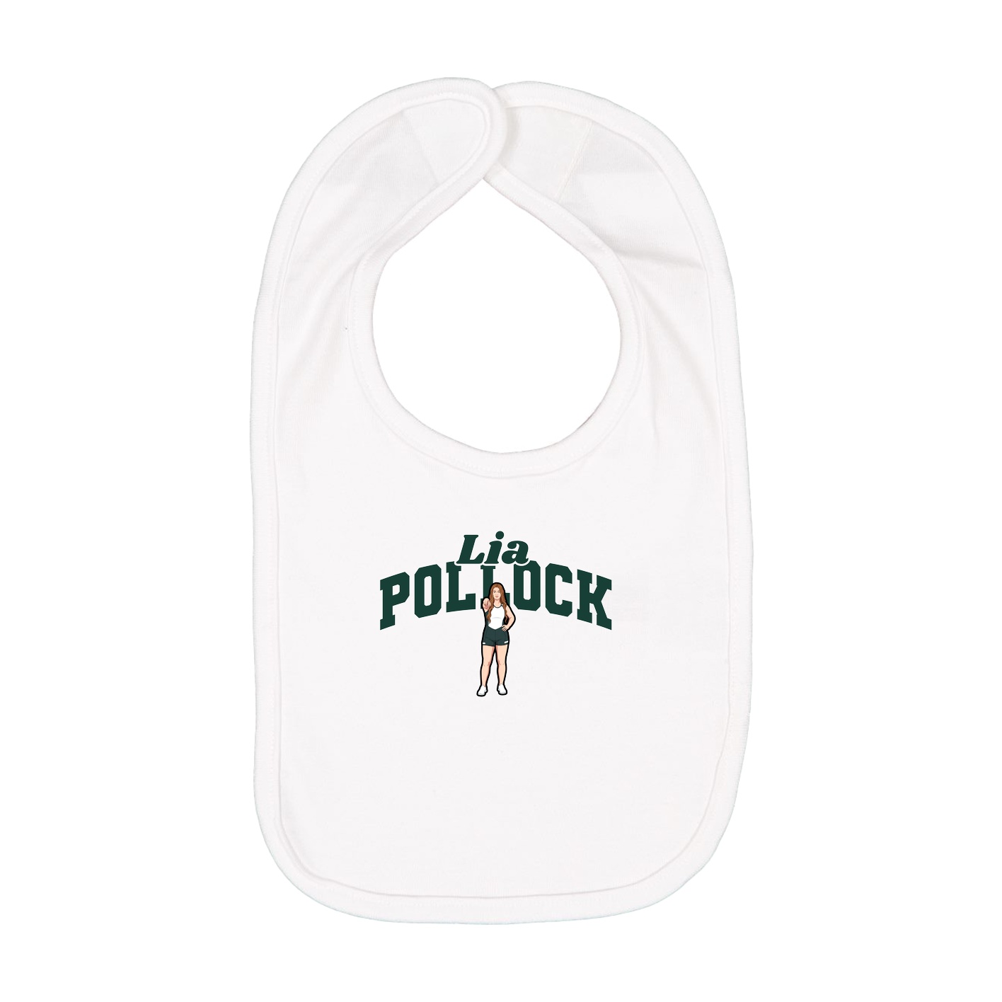 Infant Bib — Signature Arch in White