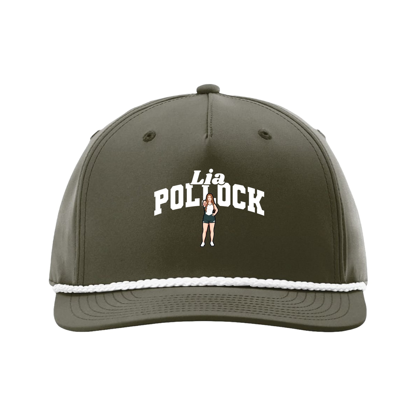 Five-Panel Classic Rope Cap — Signature Arch in Green