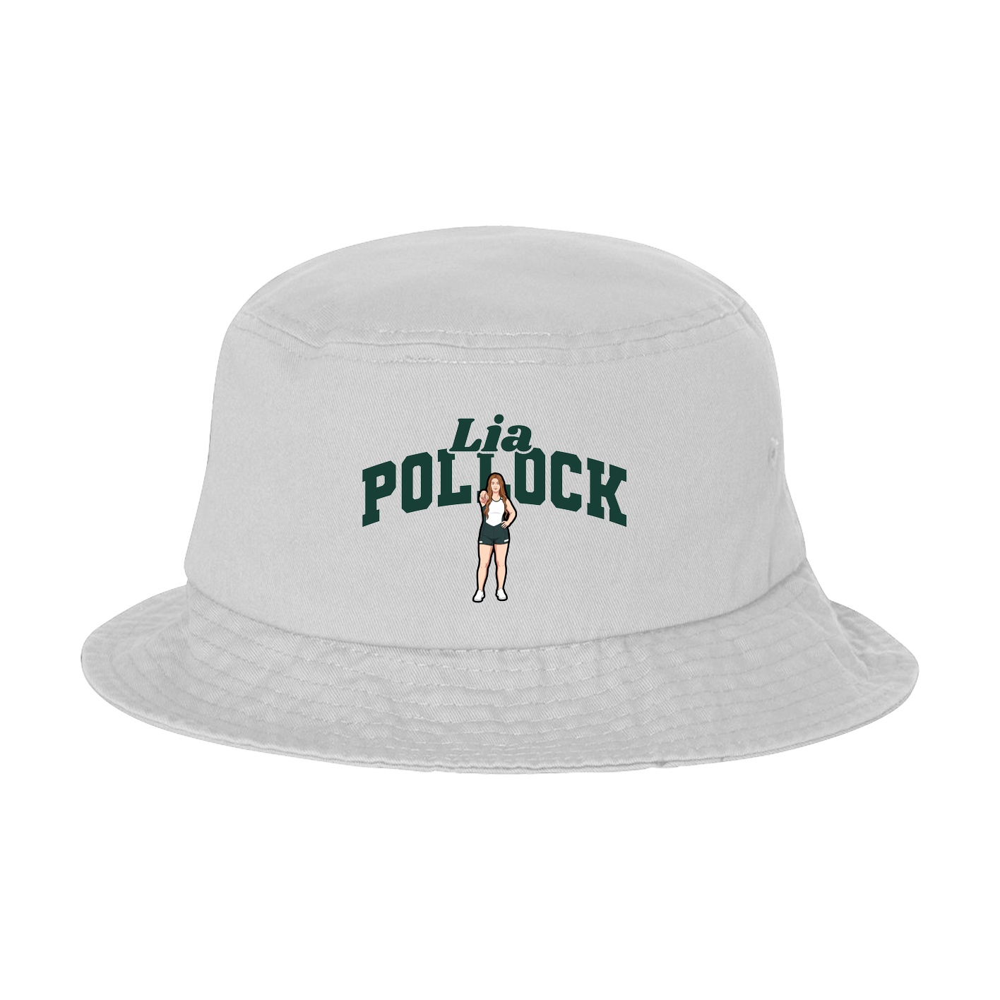 Bucket Cap — Signature Arch in White