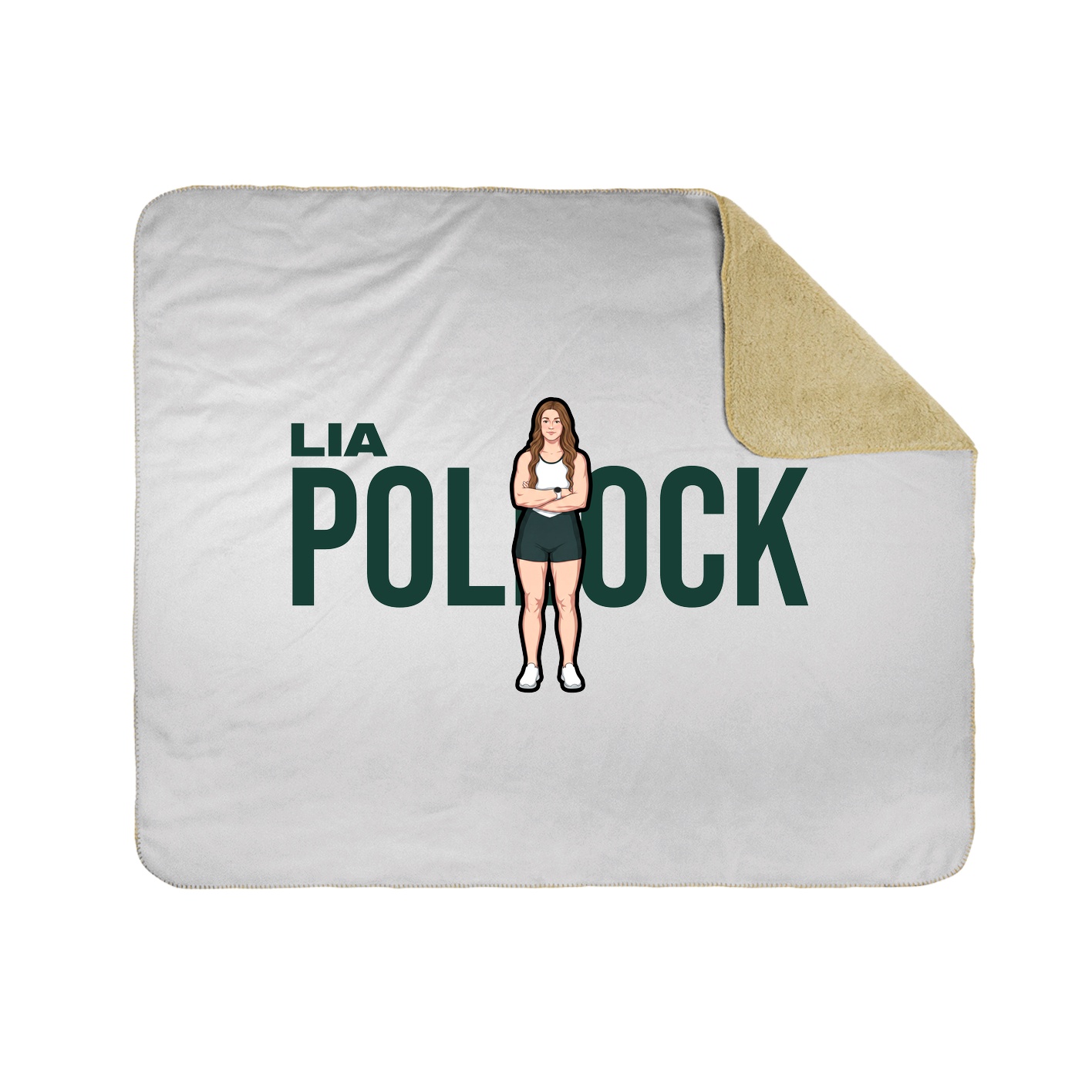 Throw Blanket — Player Name in White