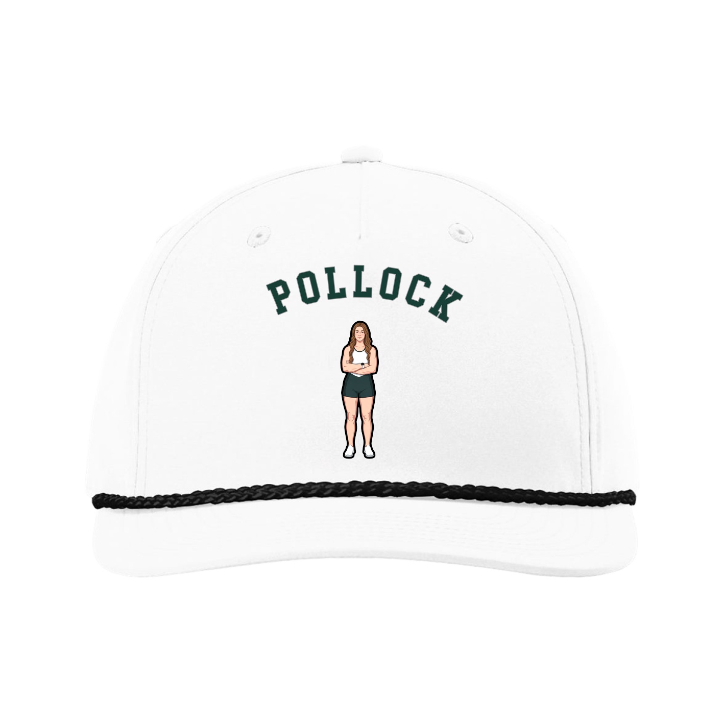 Five-Panel Classic Rope Cap — Shirsey Arch in White
