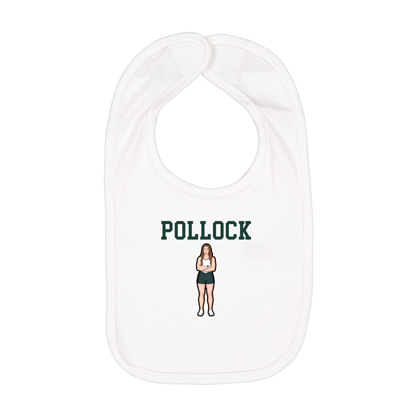 Infant Bib — Shirsey in White