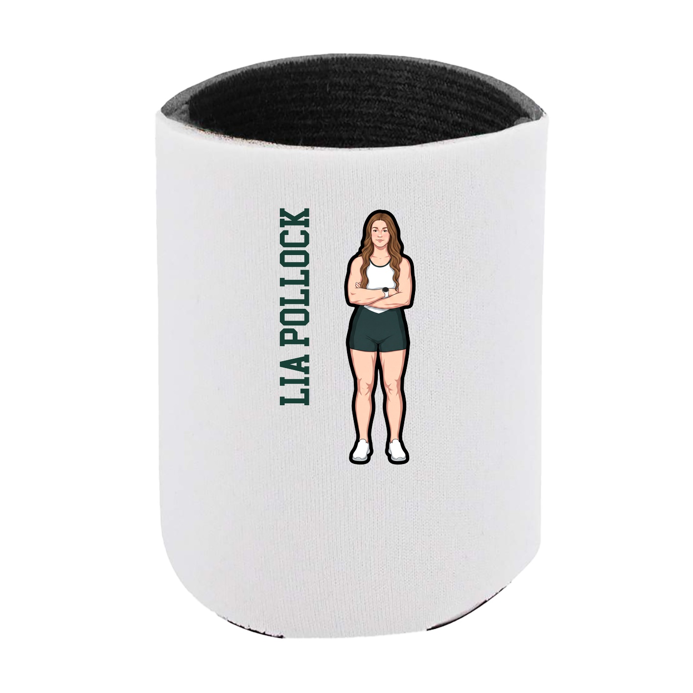 Can Holder — Name Vertical in White