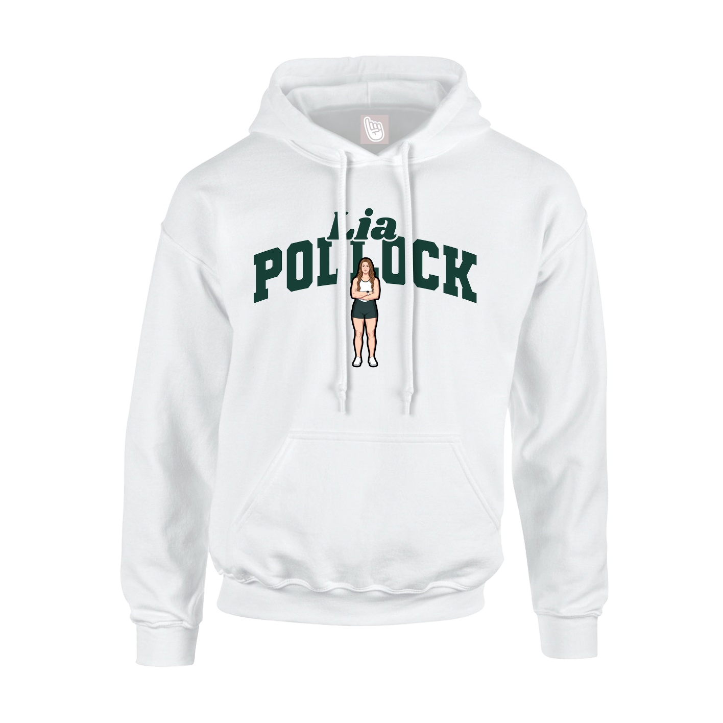 Hoodie — Signature Arch in White