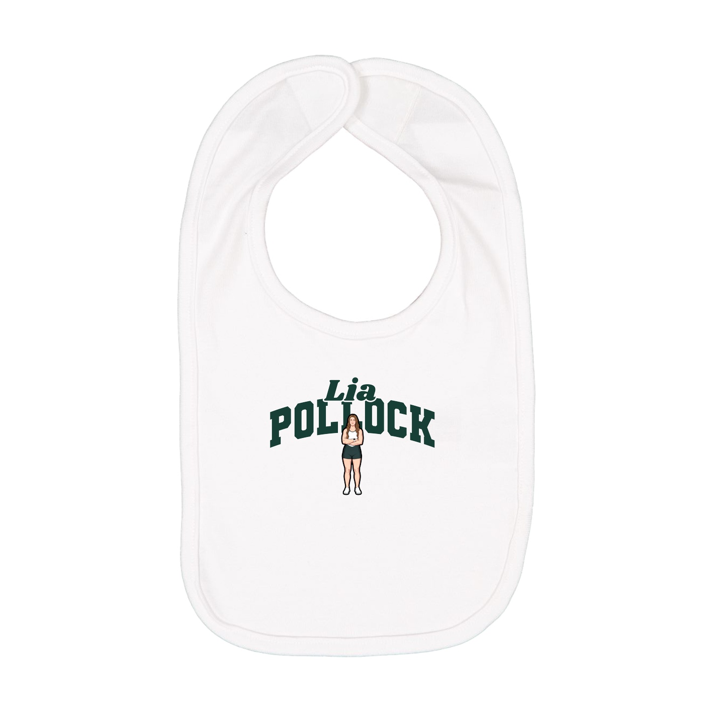 Infant Bib — Signature Arch in White