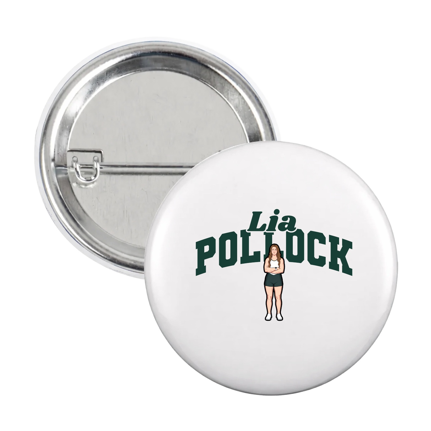 Game Day Button — Signature Arch in White