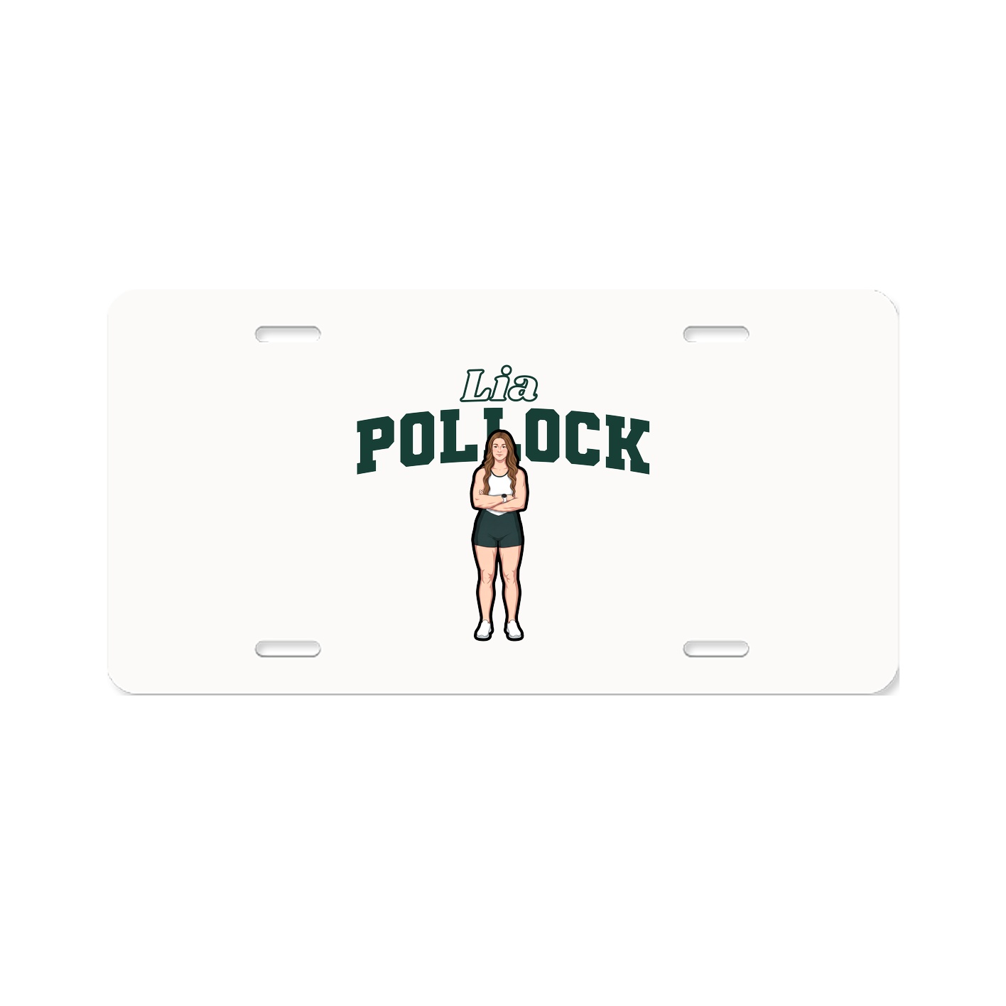 License Plate — Name Arch in Classic