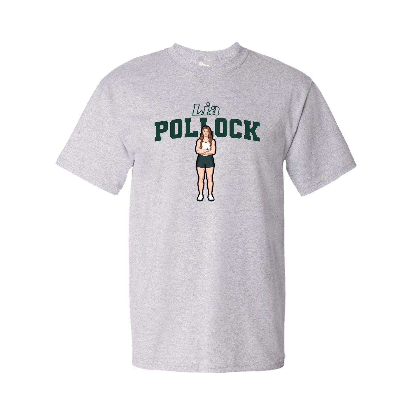 Tee — Name Arch in Grey