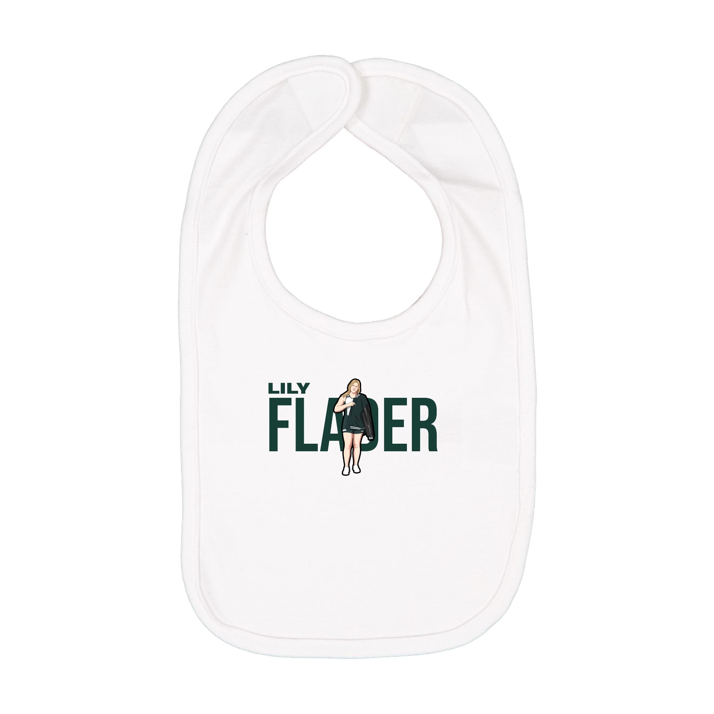 Infant Bib — Player Name in White
