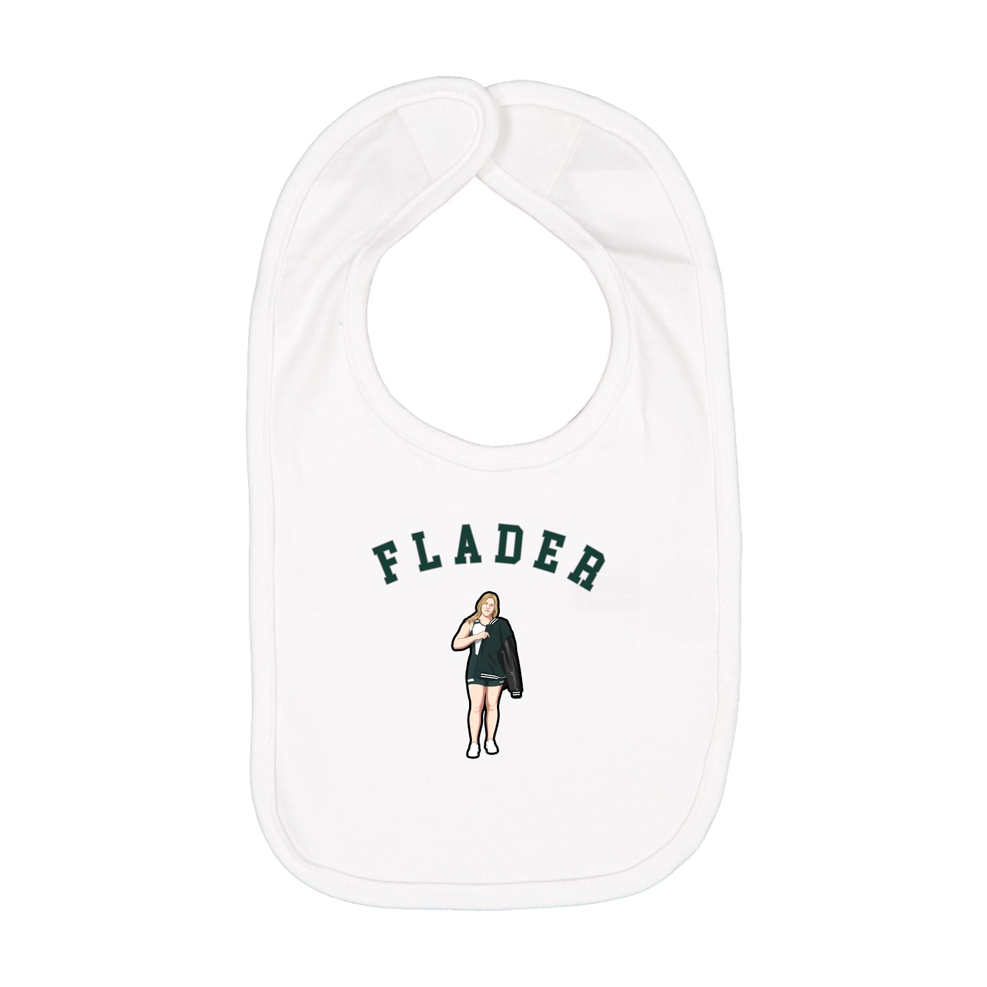 Infant Bib — Shirsey Arch in White