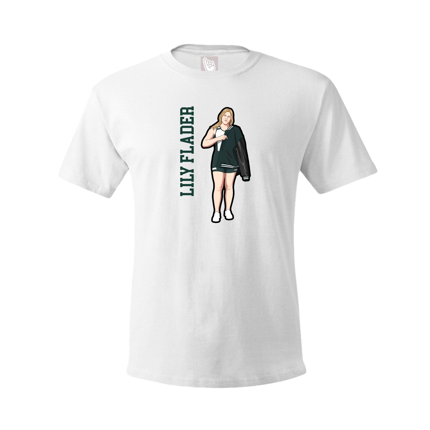 Youth Tee — Name Vertical in White