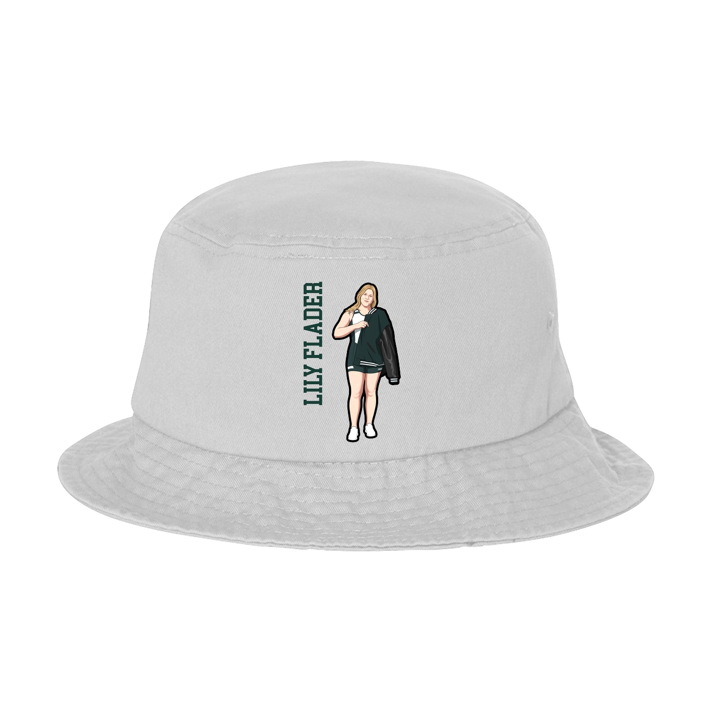 Bucket Cap — Name Vertical in White