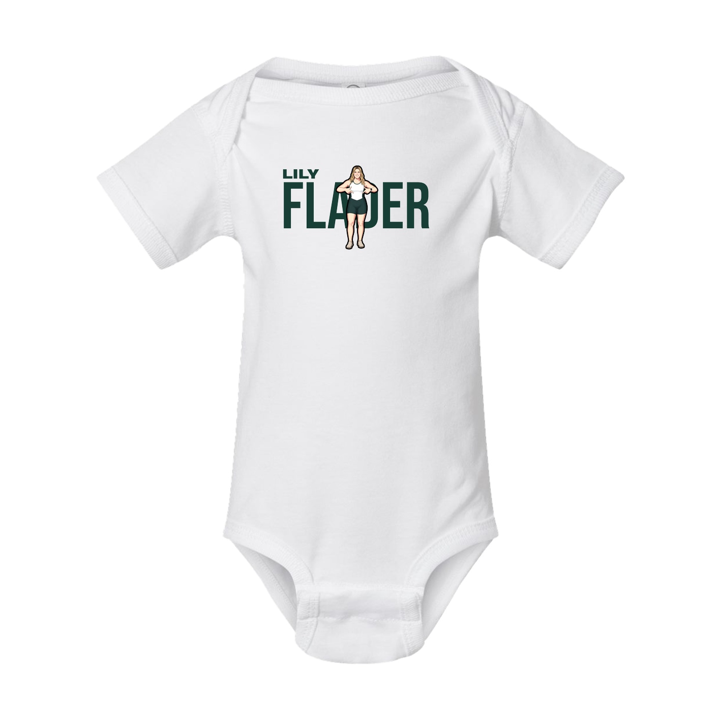 Baby Onesie — Player Name in White