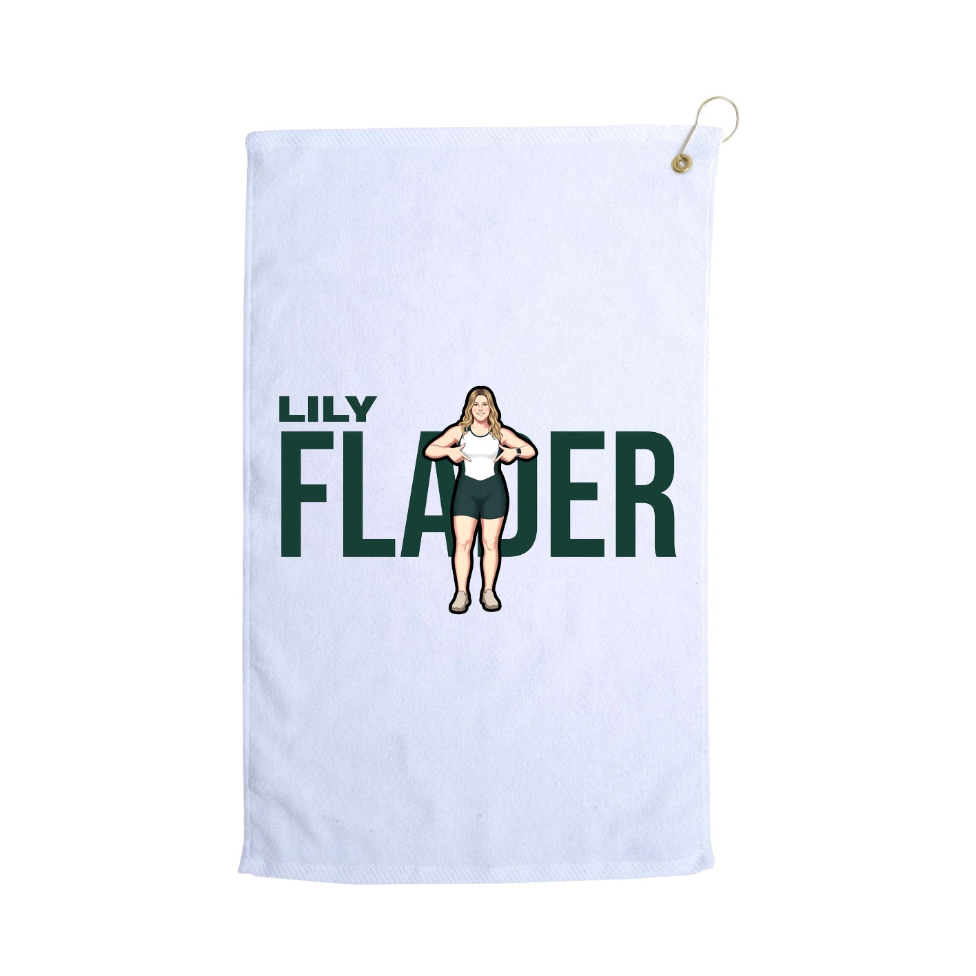Golf Towel — Player Name in White